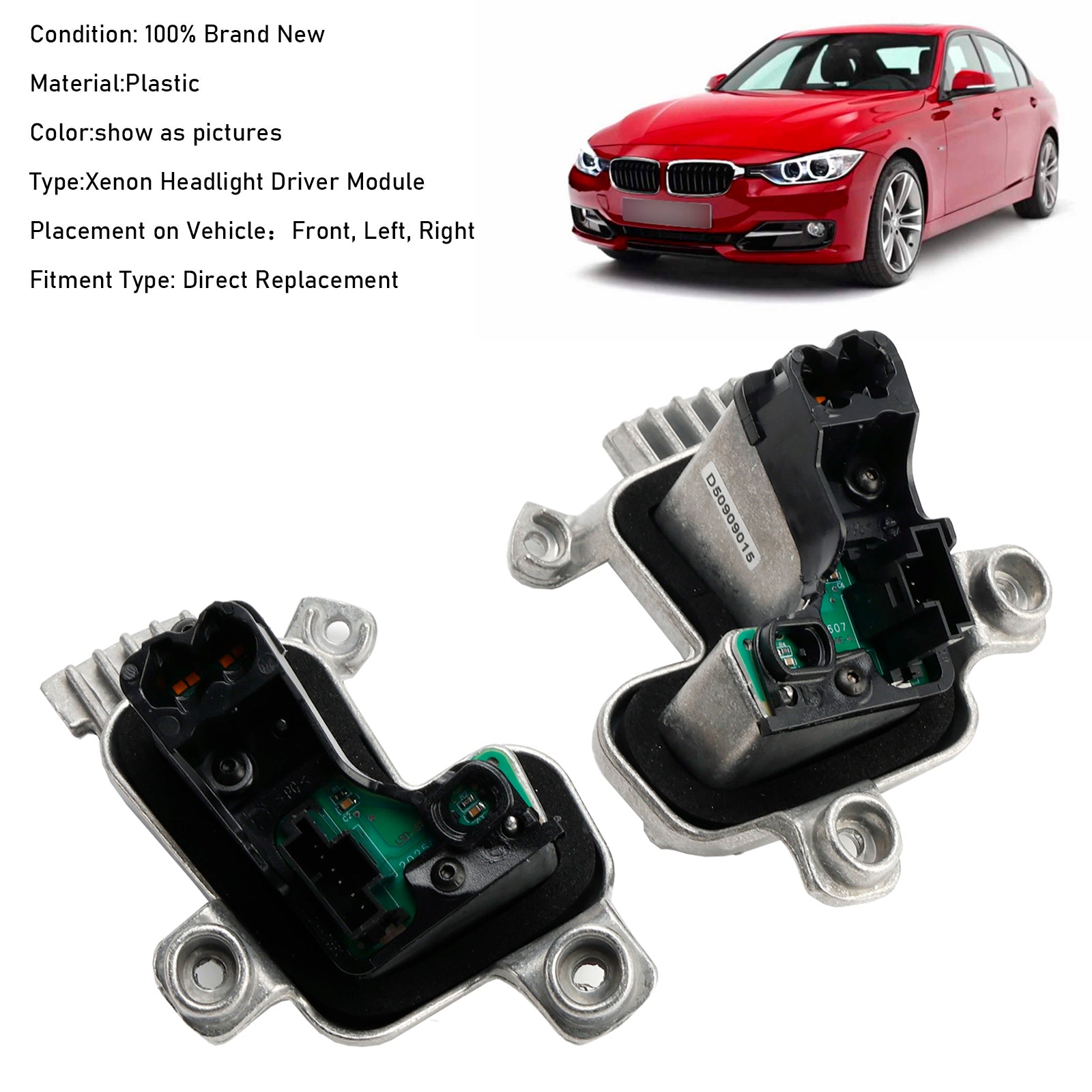 2Pcs Left/Right Headlight Module Turn Signal 63117419619/20 For BMW F30 F35