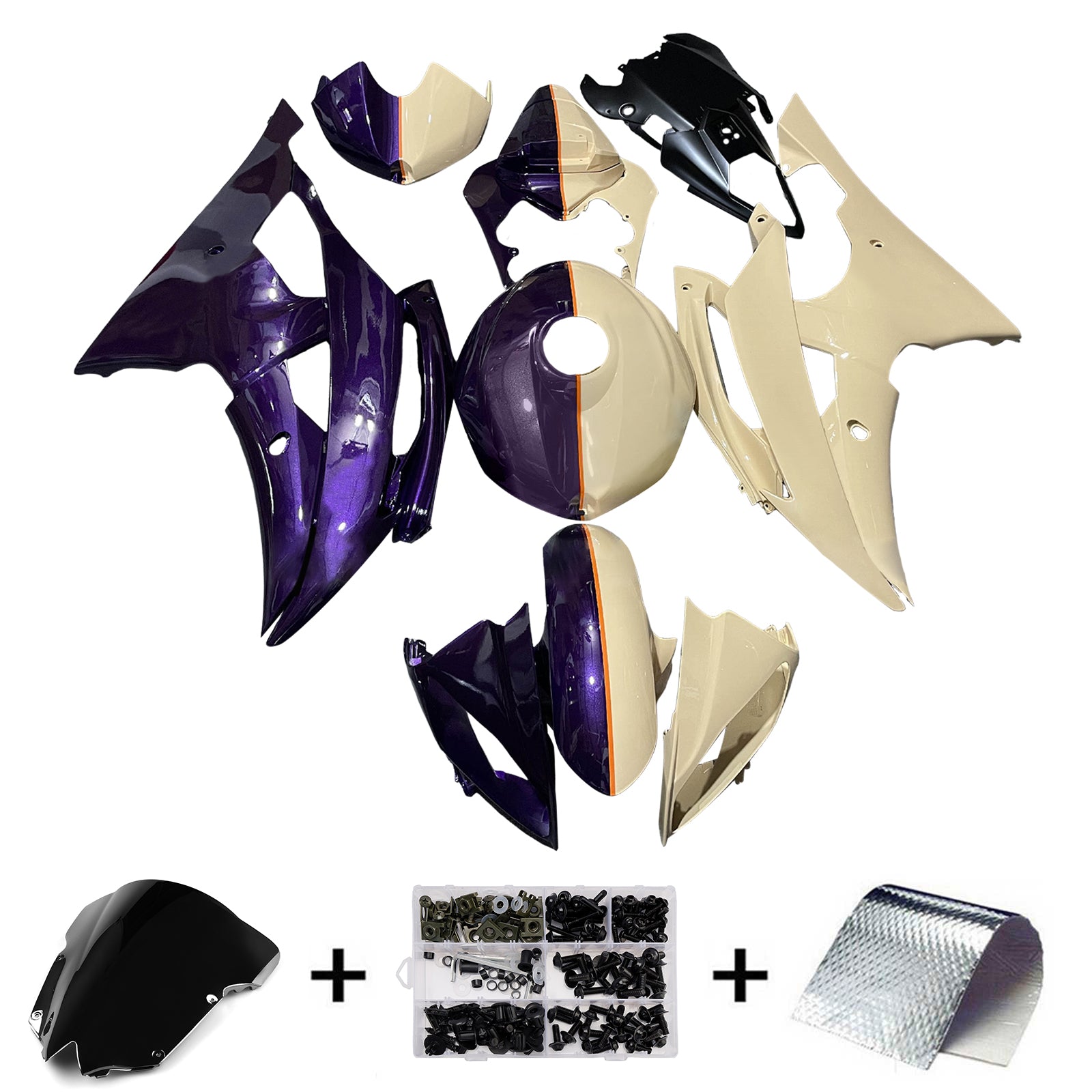Kit de carénage d'injection carrosserie plastique ABS pour Yamaha YZFR6 YZF-R6 2008-2016