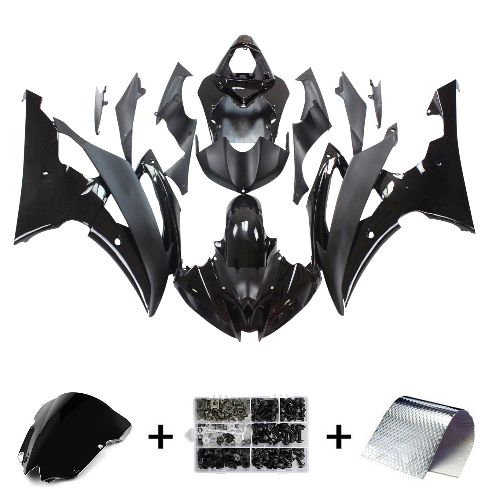 Injection Fairing Kit Bodywork Plastic ABS fit For Yamaha YZF 600 R6 2008-2016
