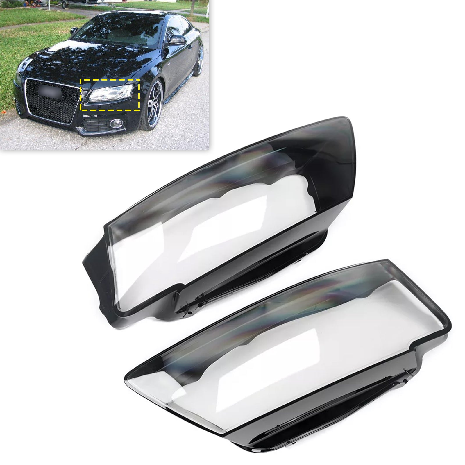 2008-2012 Audi A5 S5 RS5 2 STKS Koplamp Koplamp Lens Cover Shell