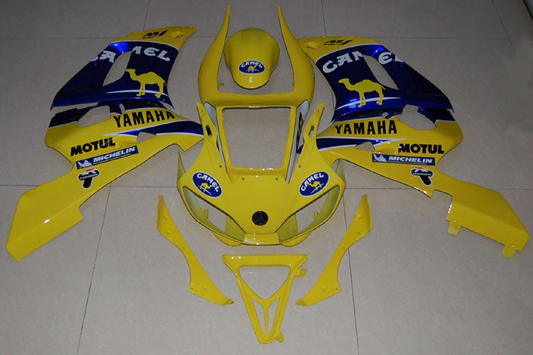 1998-2002 Yamaha YZF-R6 geelblauwe Camel Racing stroomlijnkappen algemeen