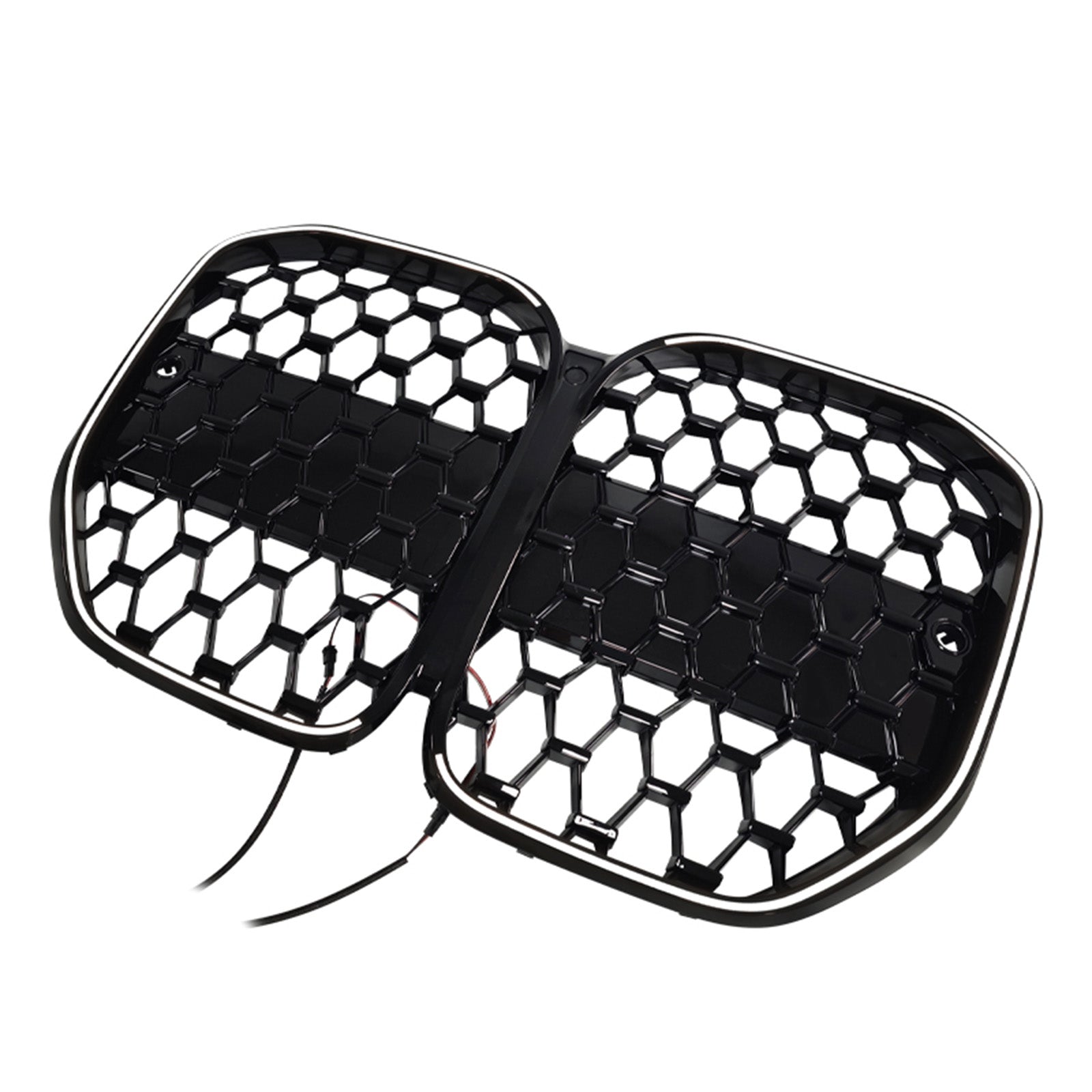 Black Front Bumper Grille Grill Fit BMW 4 Series G22 G23 G82 2020-2025 W/O ACC