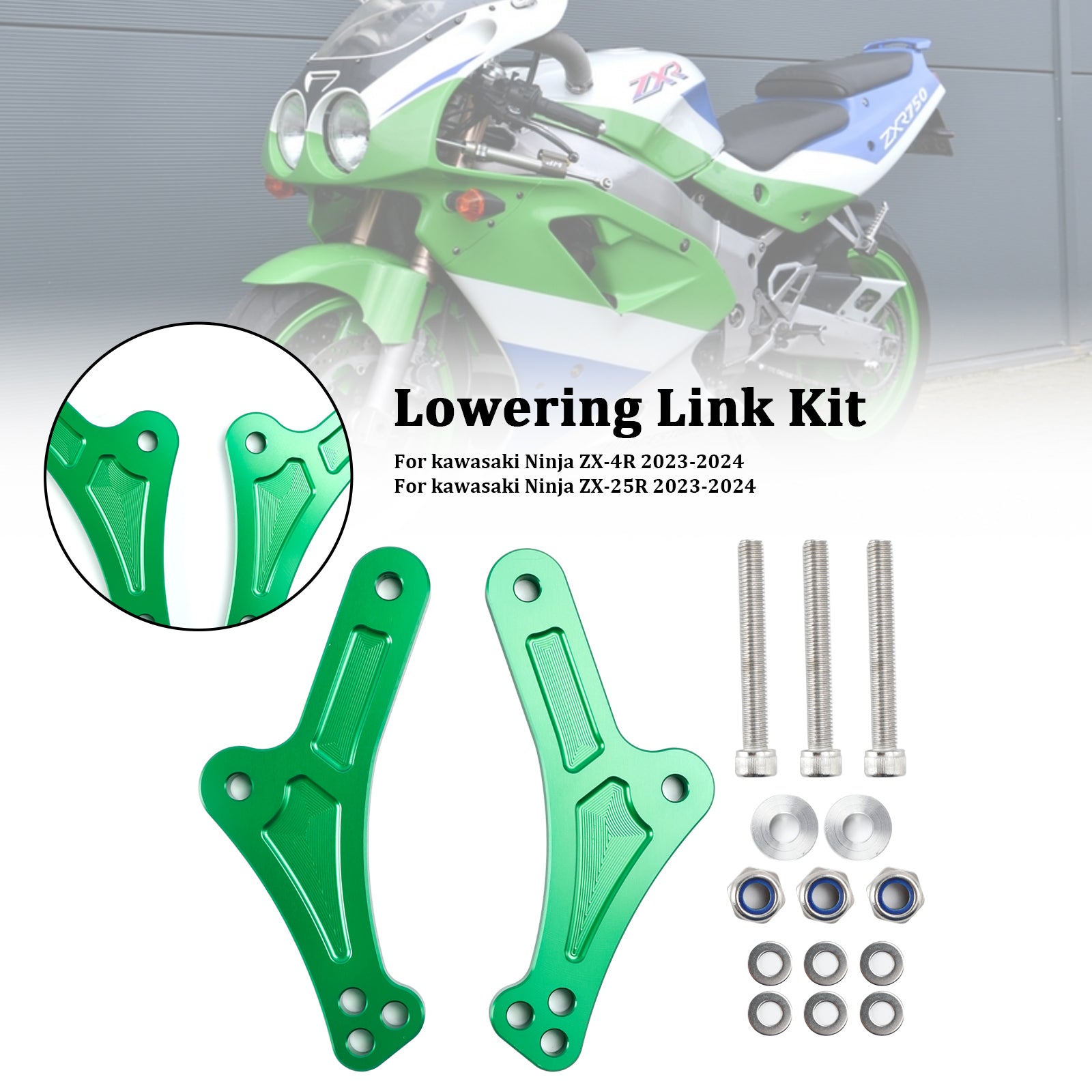 2023-2024 KAWASAKI ZX-25R ZX-4R Justerbara lägre upphängningslänkar för