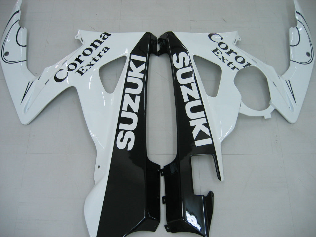 2005-2006 GSXR1000 White Black Bodywork Fairing ABS Injection Molded Plastics Set Generic