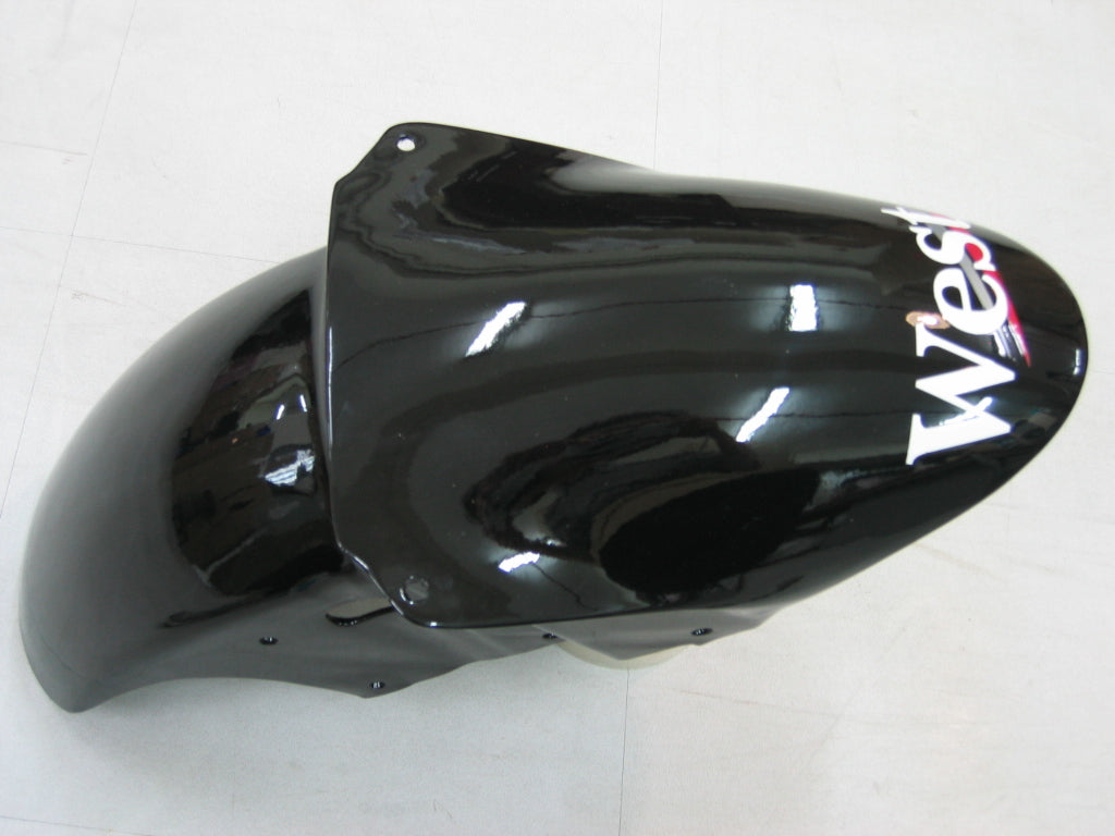 2000-2001 Kawasaki ZX 9R stroomlijnkappen Zwart Wit West ZX9R Racing Generiek