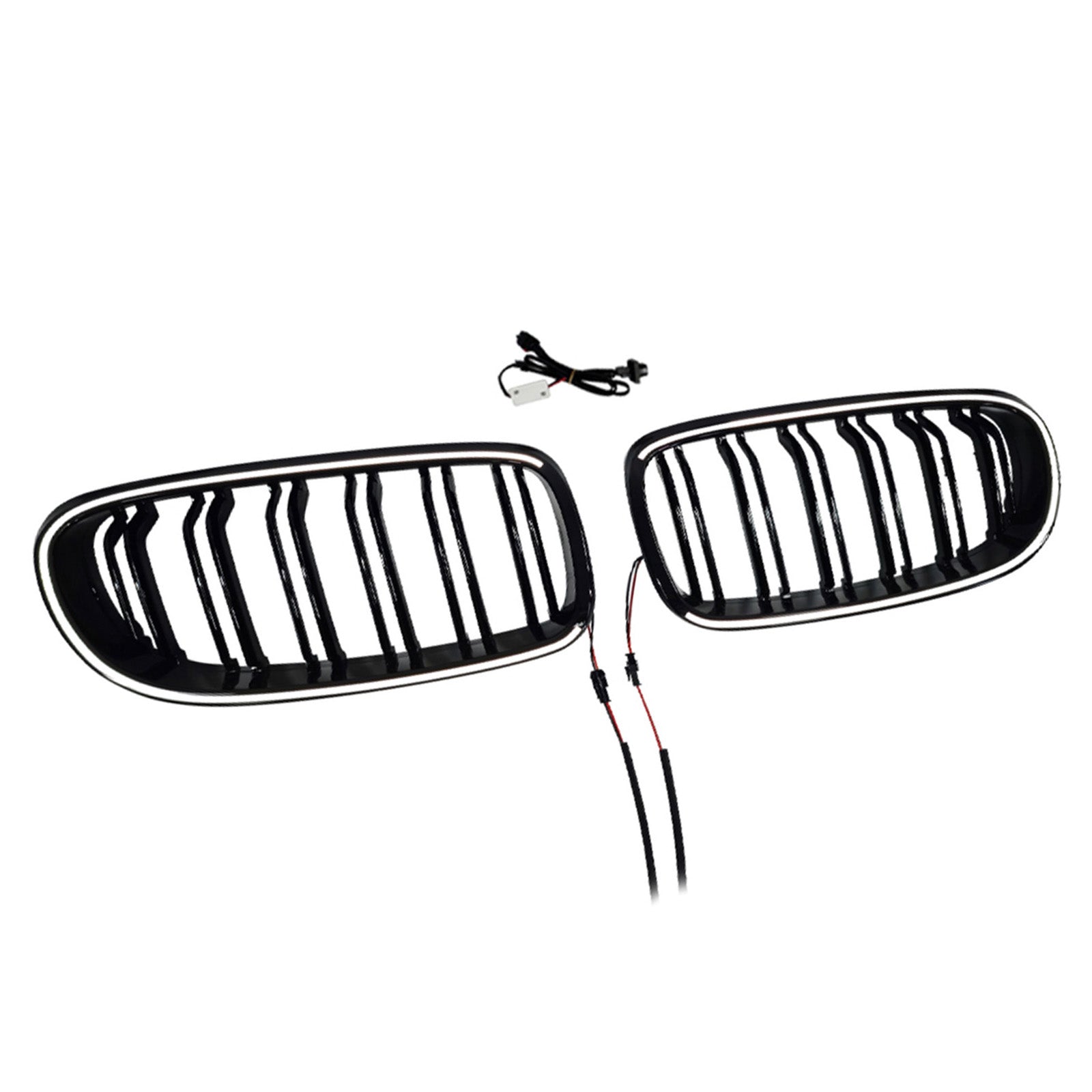 Double Rib Front Kidney Grill Grille Fit BMW 3 Series E90/E91 2009-2011 LCI