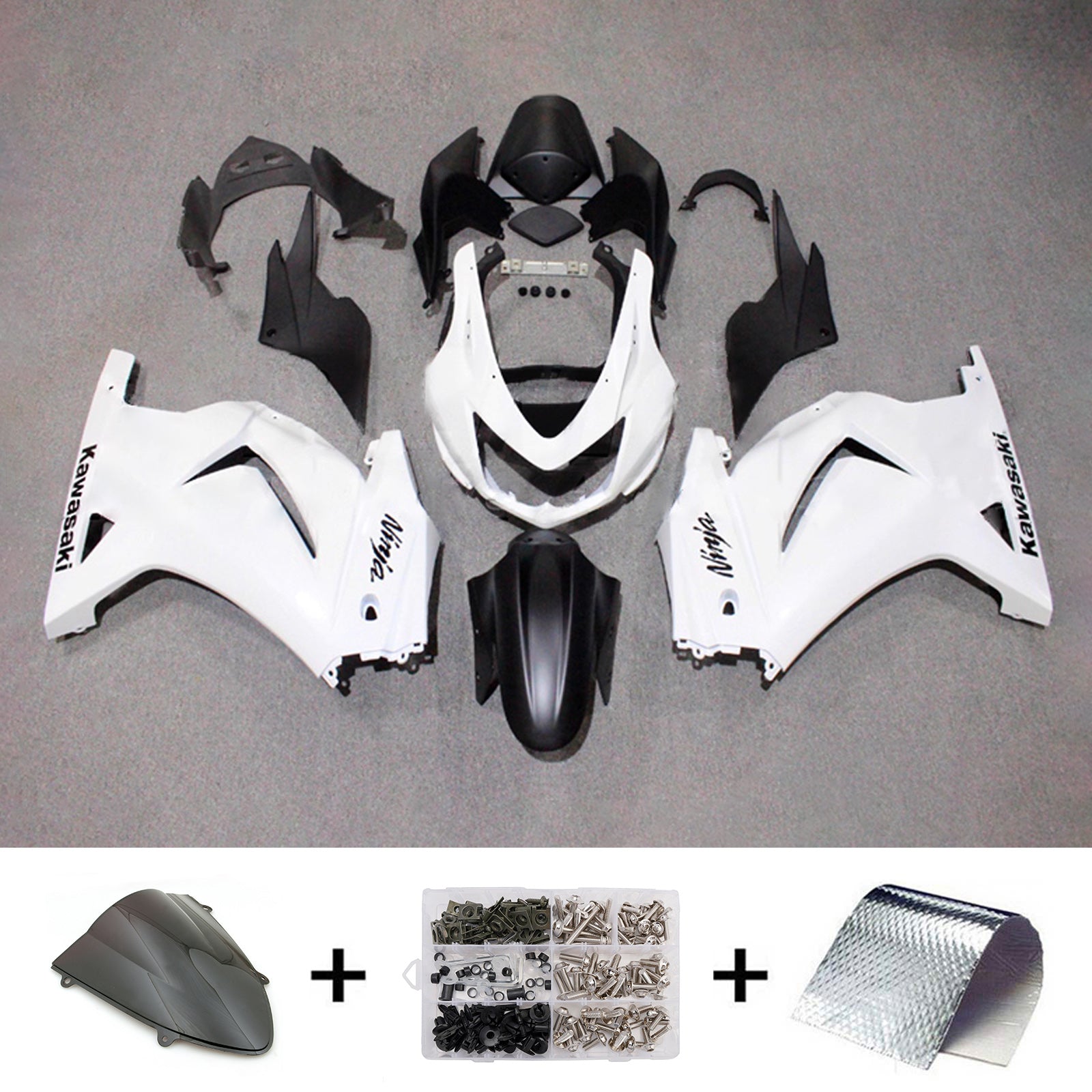 Kit carena iniezione carrozzeria in plastica ABS adatta per Kawasaki EX250 Ninja250R 2008-2012