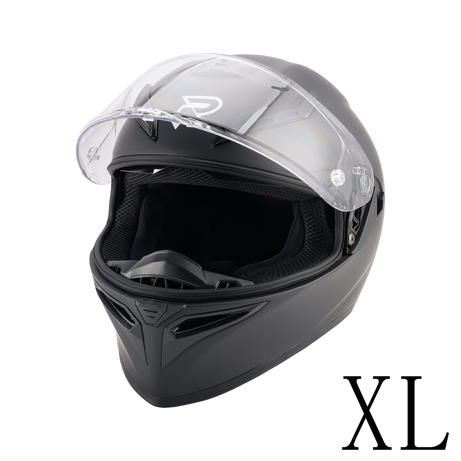 DOT Motorcycle Helmet Adult Street Full Face Orange Matte black