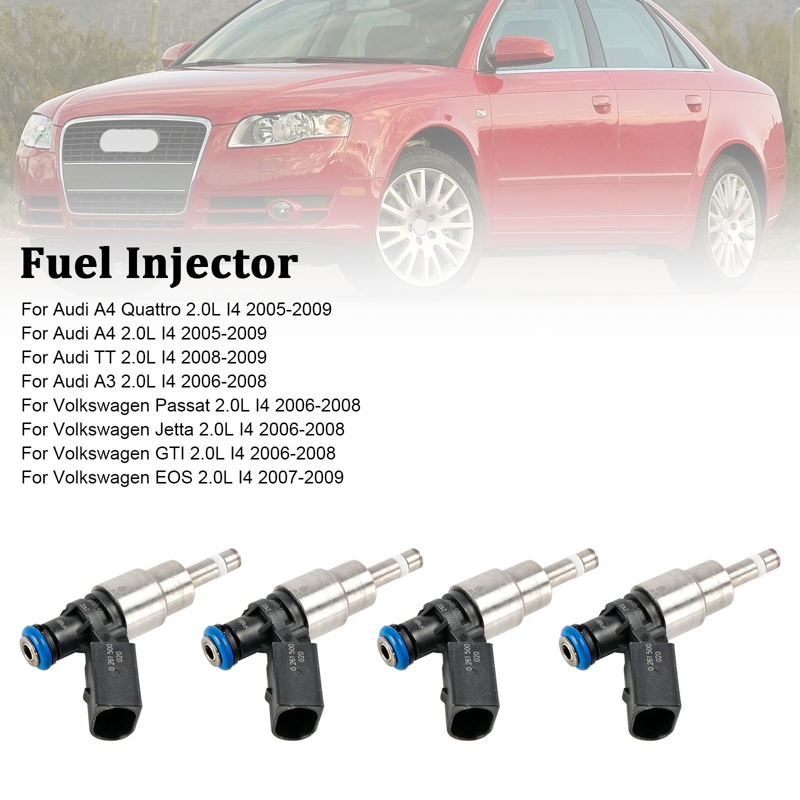 Injecteur de carburant 4 pièces, adapté à Audi A3 A4 A6 VW Golf Passat 2.0 Tfsi