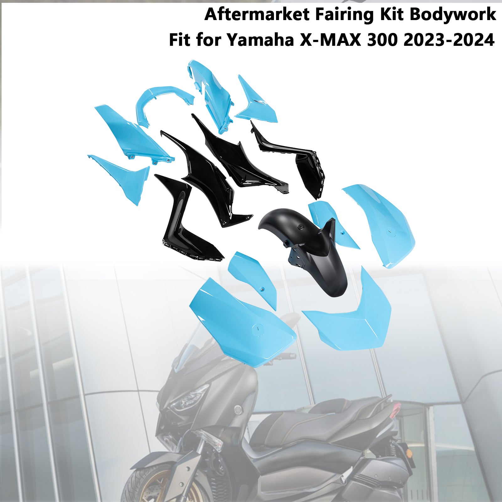 2023-2024 Yamaha X-MAX 300 XMAX Injection ABS Bodywork Fairing Kit 14#