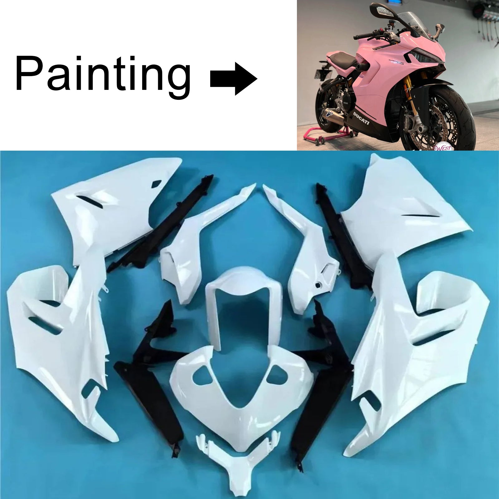 2021-2024 Ducati Supersport 950 950S Injection Fairing Kit Bodywork