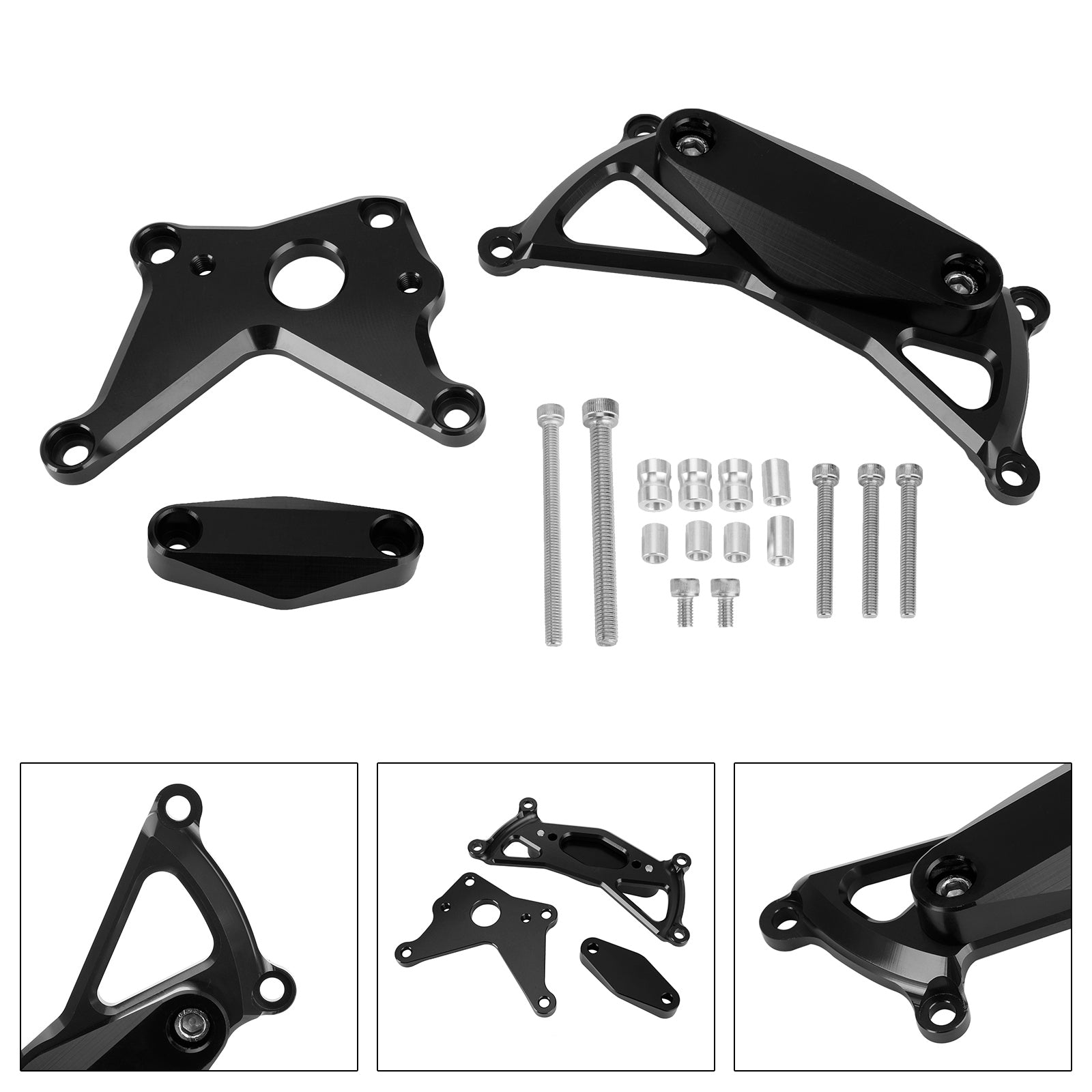 Couvercle de protection de moteur en plastique, curseur noir pour Suzuki Gsx-S1000/Gt 21-22 Katana