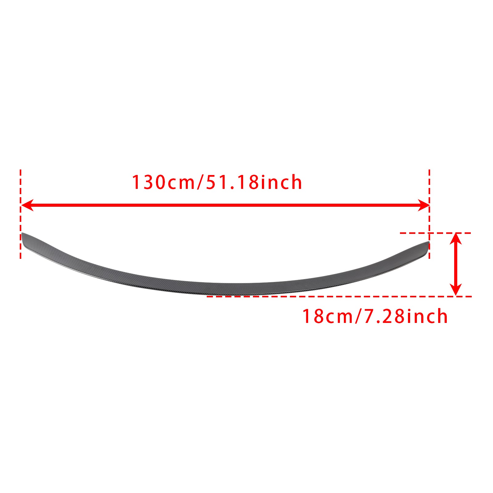 Benz 2022-2024 W206 Aerofólio traseiro estilo C63S com aparência de fibra de carbono