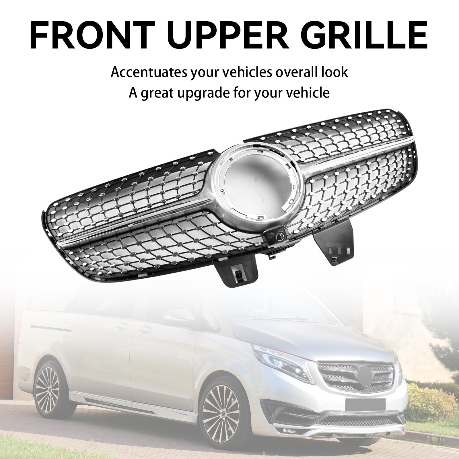 Mercedes Benz Classe V 2020-2023 W447 Grade superior frontal em diamante
