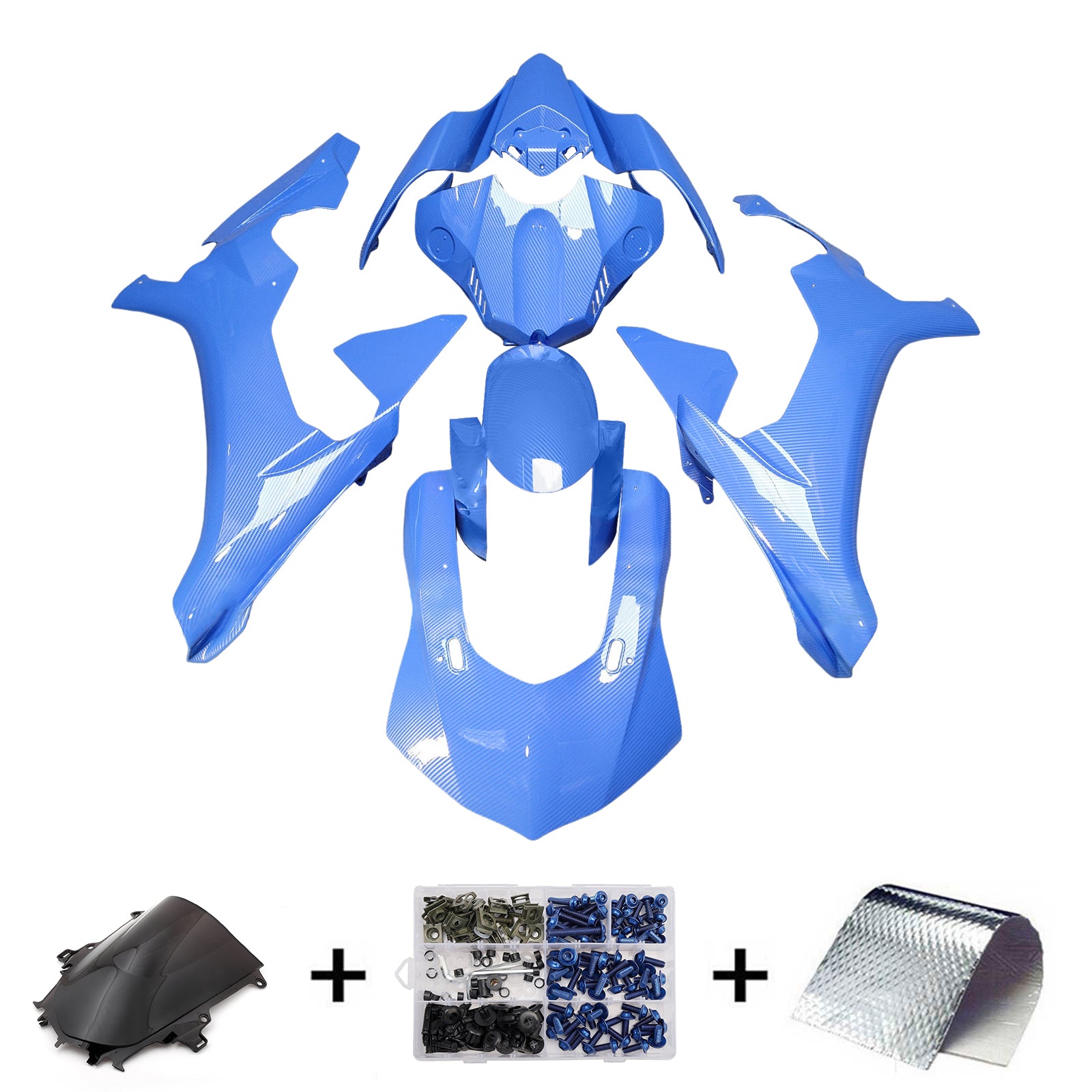 Kit de carénage d'injection carrosserie plastique ABS pour Yamaha YZFR1 YZF-R1 2015-2019