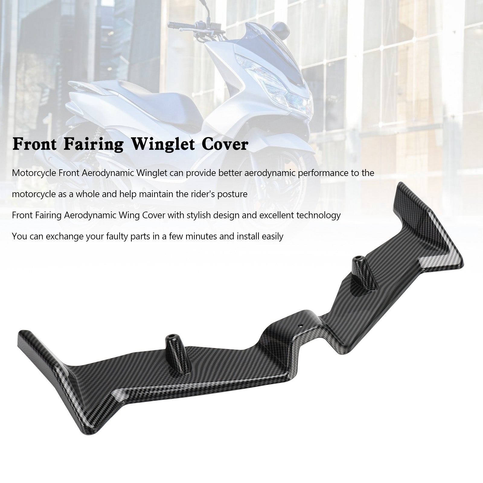 2021-2023 Honda Pcx125 Pcx160 Voorkuip Aerodynamische Winglet Cover Duurzaam