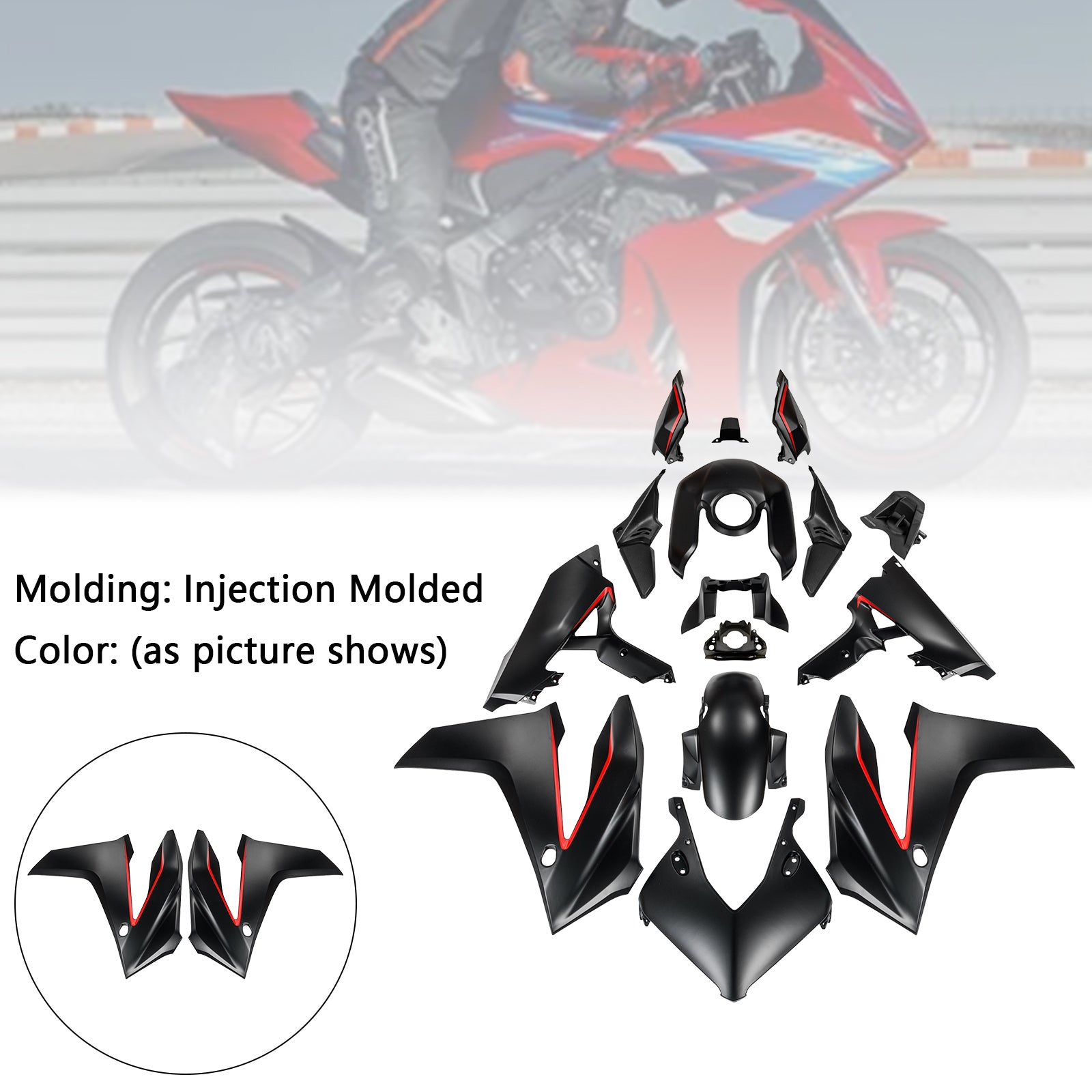 Kit de carenado de carrocería de plástico ABS de inyección para Honda CBR650R 2024-2025