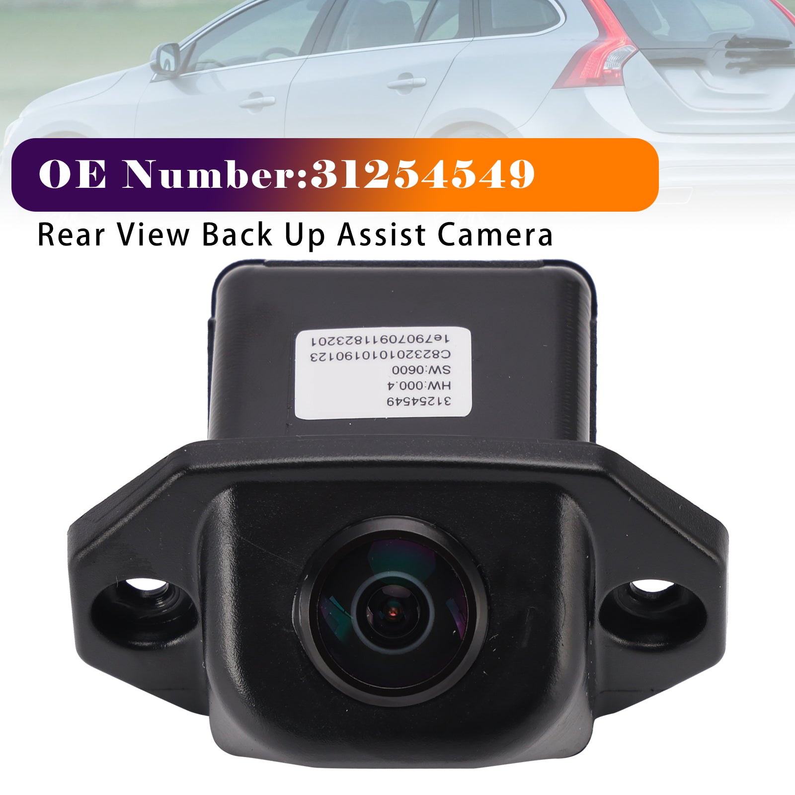 Rear View Back Up Assist Camera 31254549 Fit For Volvo S60 V60 XC60 2010-2018