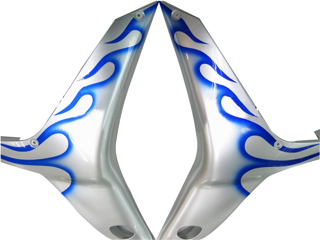 2007-2008 Honda CBR 600 RR Argent & Blue Flame Racing Carénages Générique