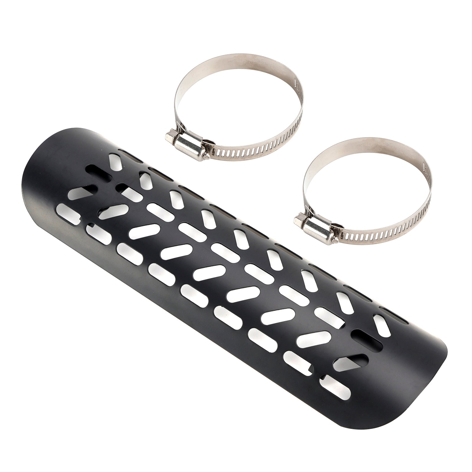 Oceľový výfukový tlmič potrubie Teplo deflektor chróm pre motocykel Secootter zatemnený