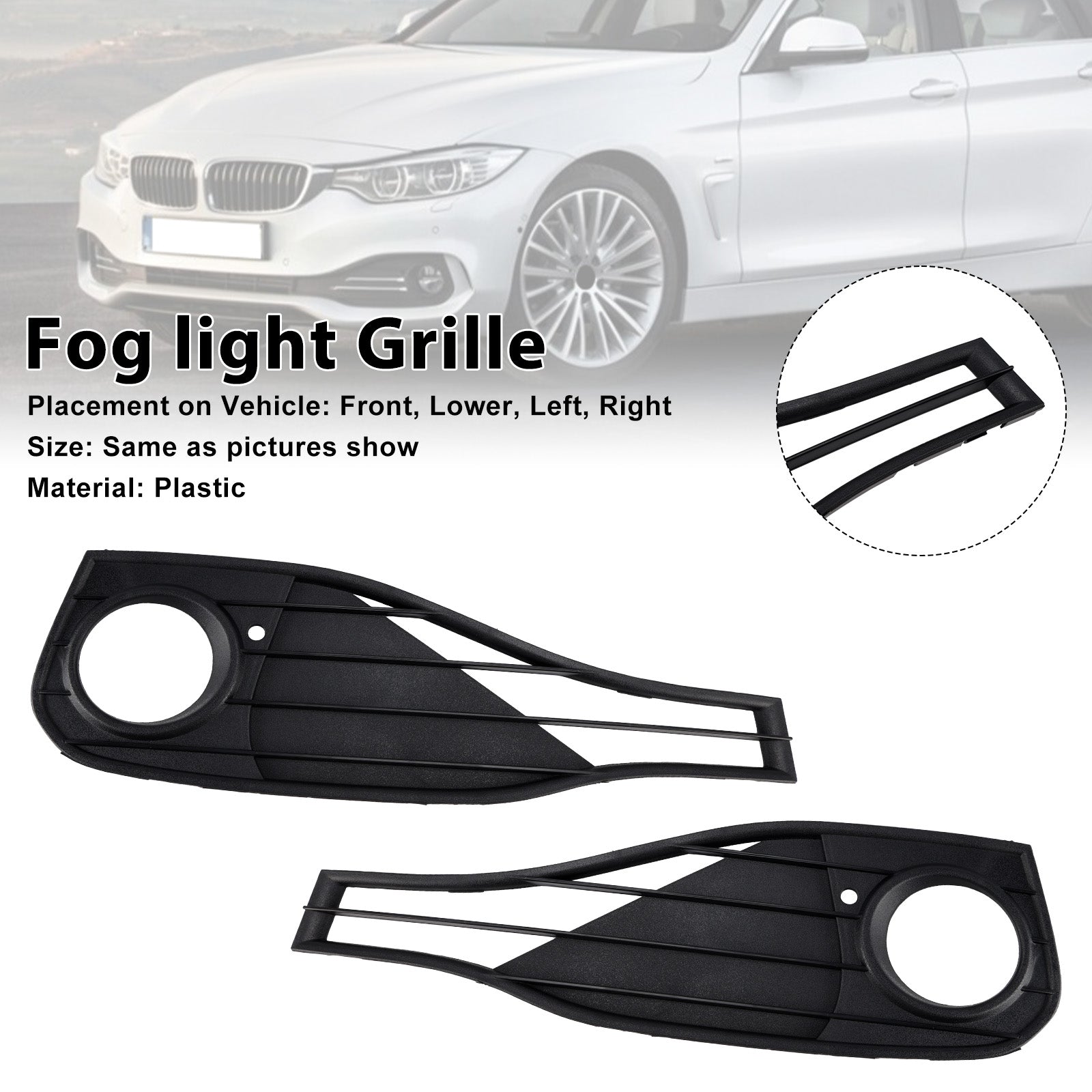 Dimljus Ljus Kåpa Insats Grill Grill Passar BMW 4 SERIES F32 428i 2014-2020