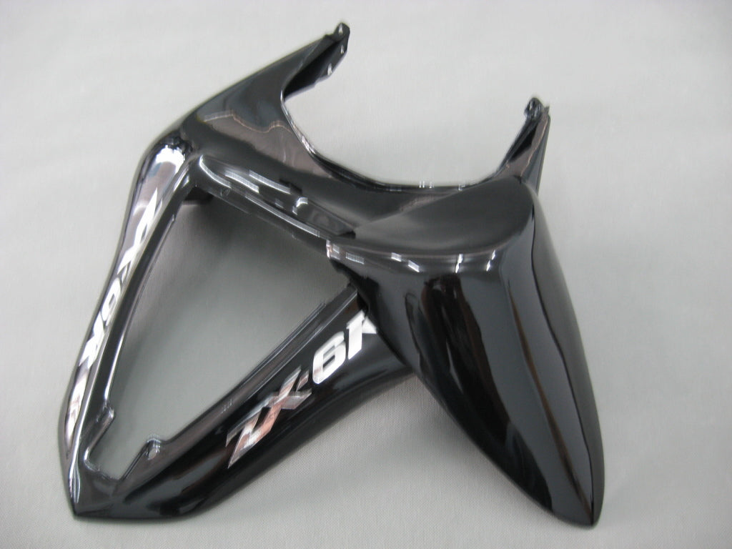 2007-2008 Kawasaki ZX6R ZX636 Fairings Black Ninja Racing Generic