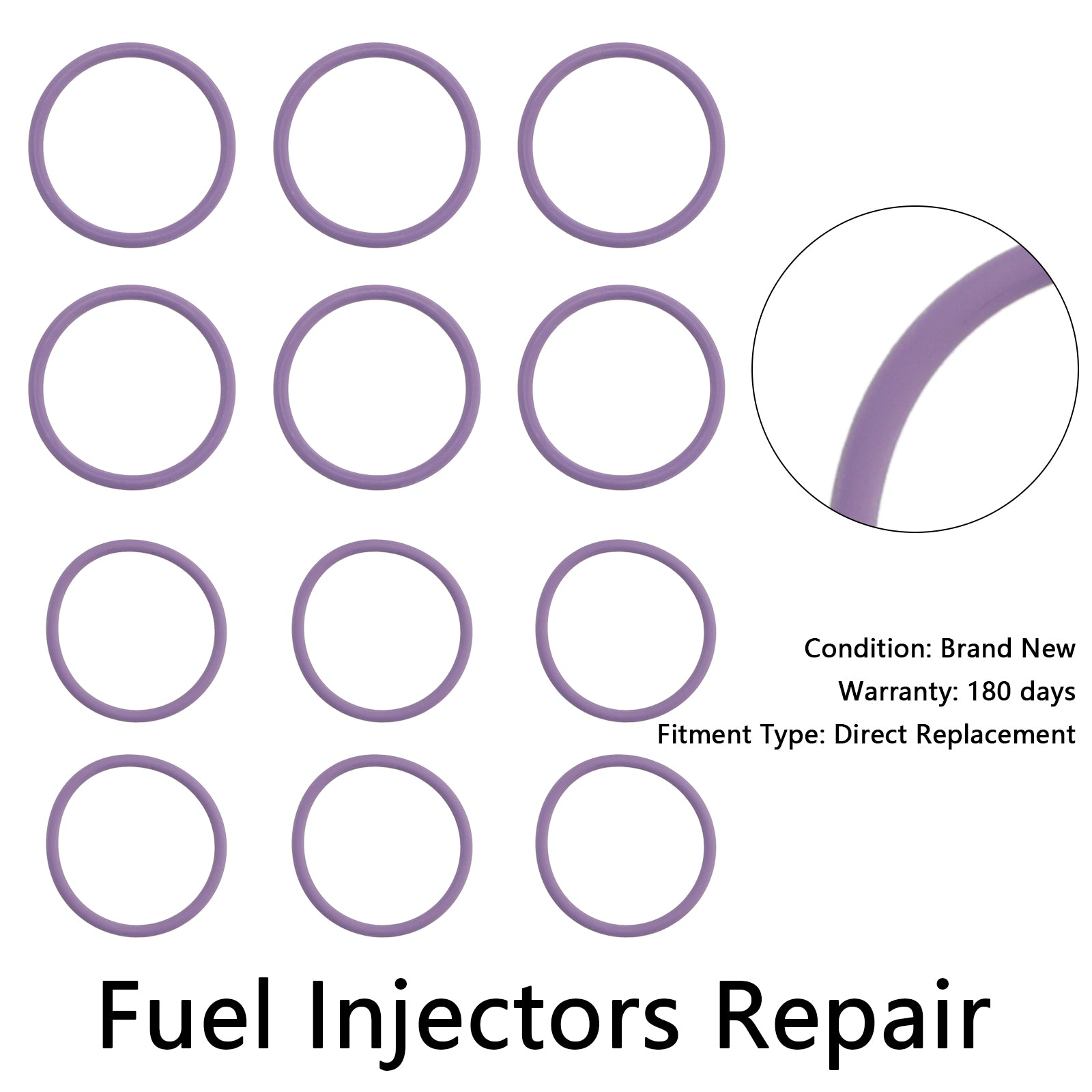 Volvo D12 / D13 External 6PCS Fuel Injectors Seal O-Ring 20517502 Kit