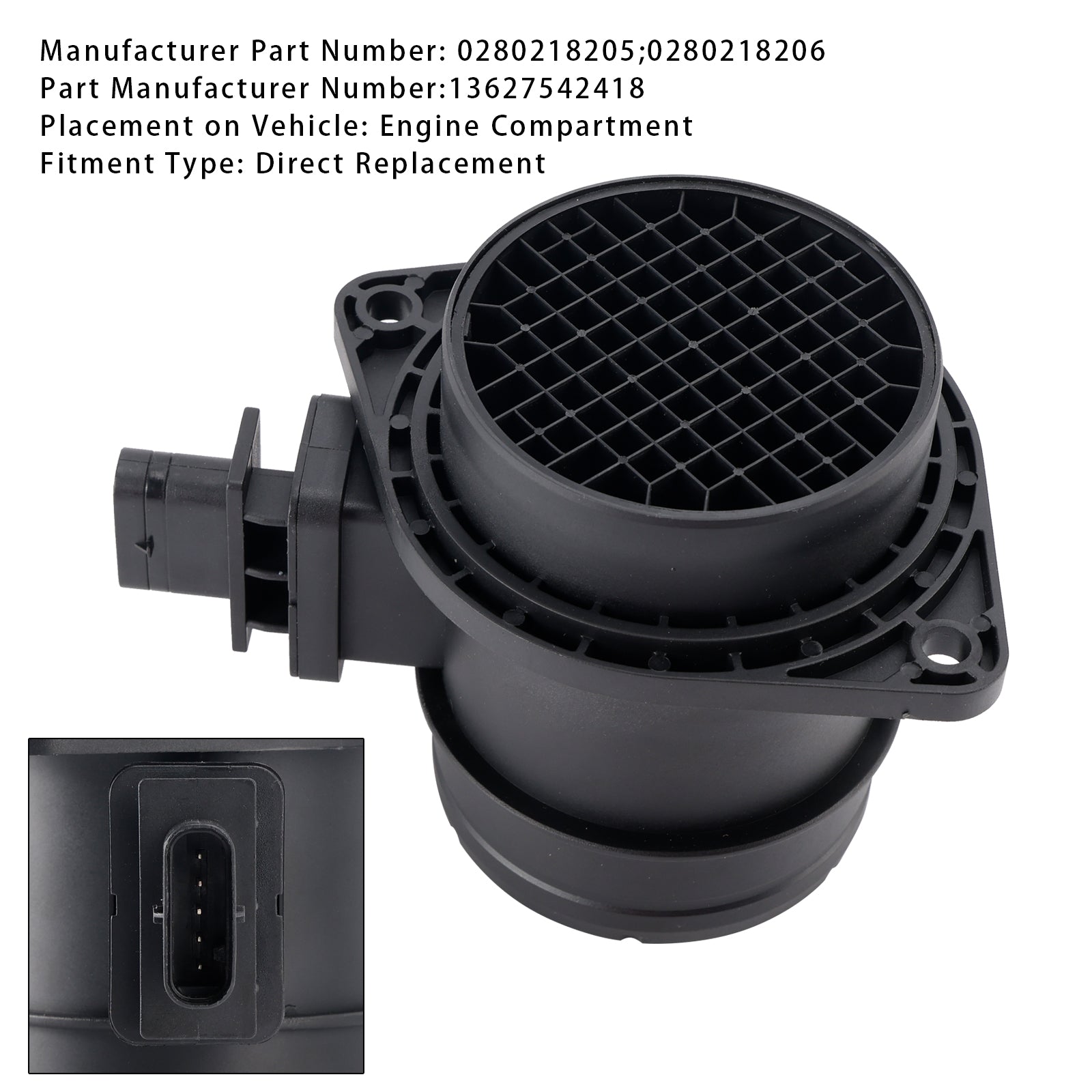 Mass Air Flow Meter Sensor for Mini Cooper 2007-2010 1.6L 0280218205