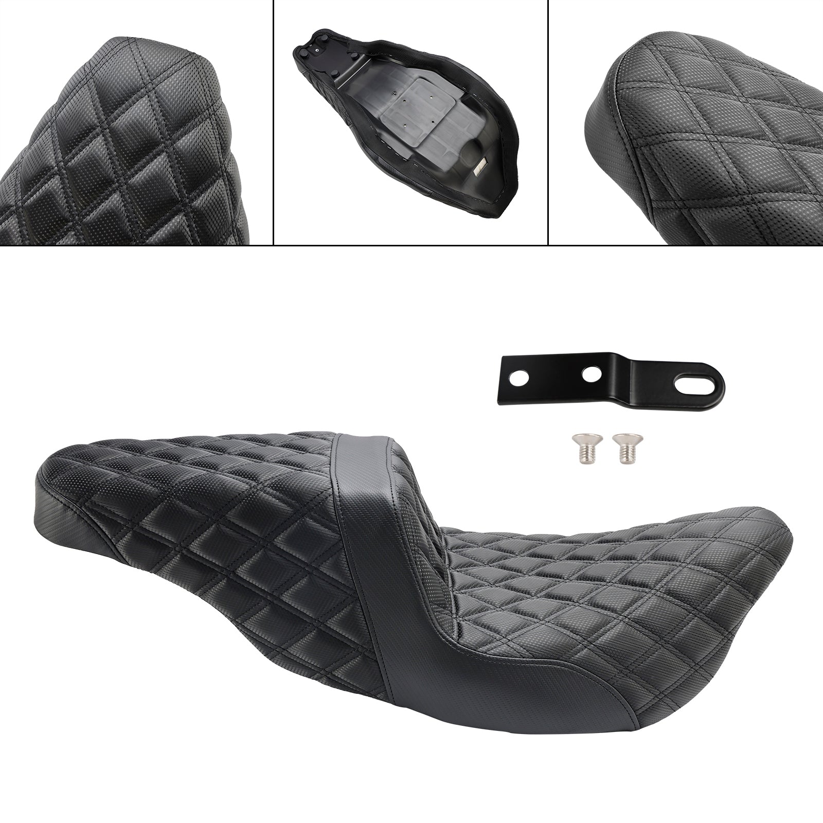 2008-2009, 2019-2022 Electra Glide Standard EFI FLHTI Reemplace el asiento delantero trasero del pasajero negro