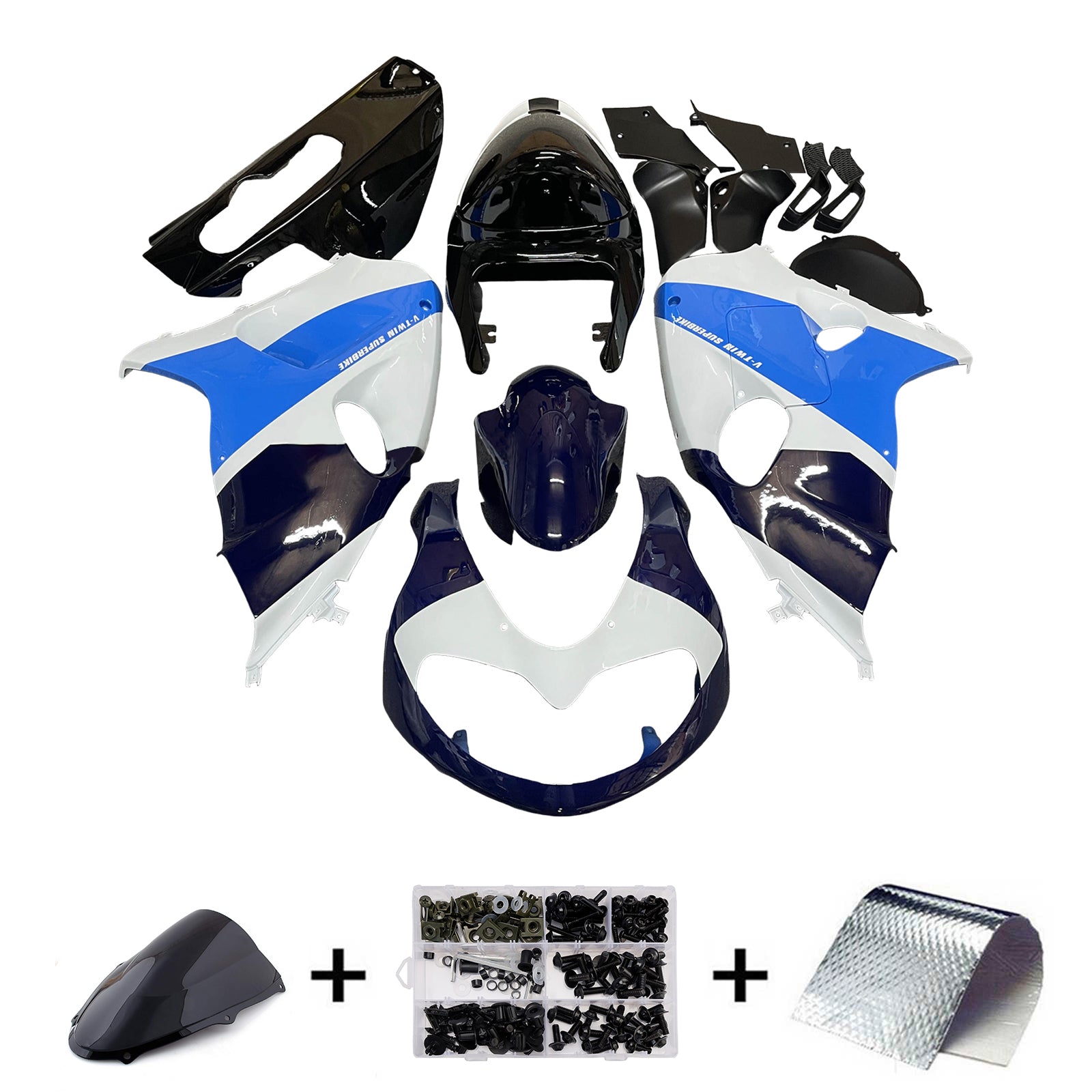 Kit de carénage d'injection carrosserie plastique ABS pour Suzuki TL1000R 1998-2003