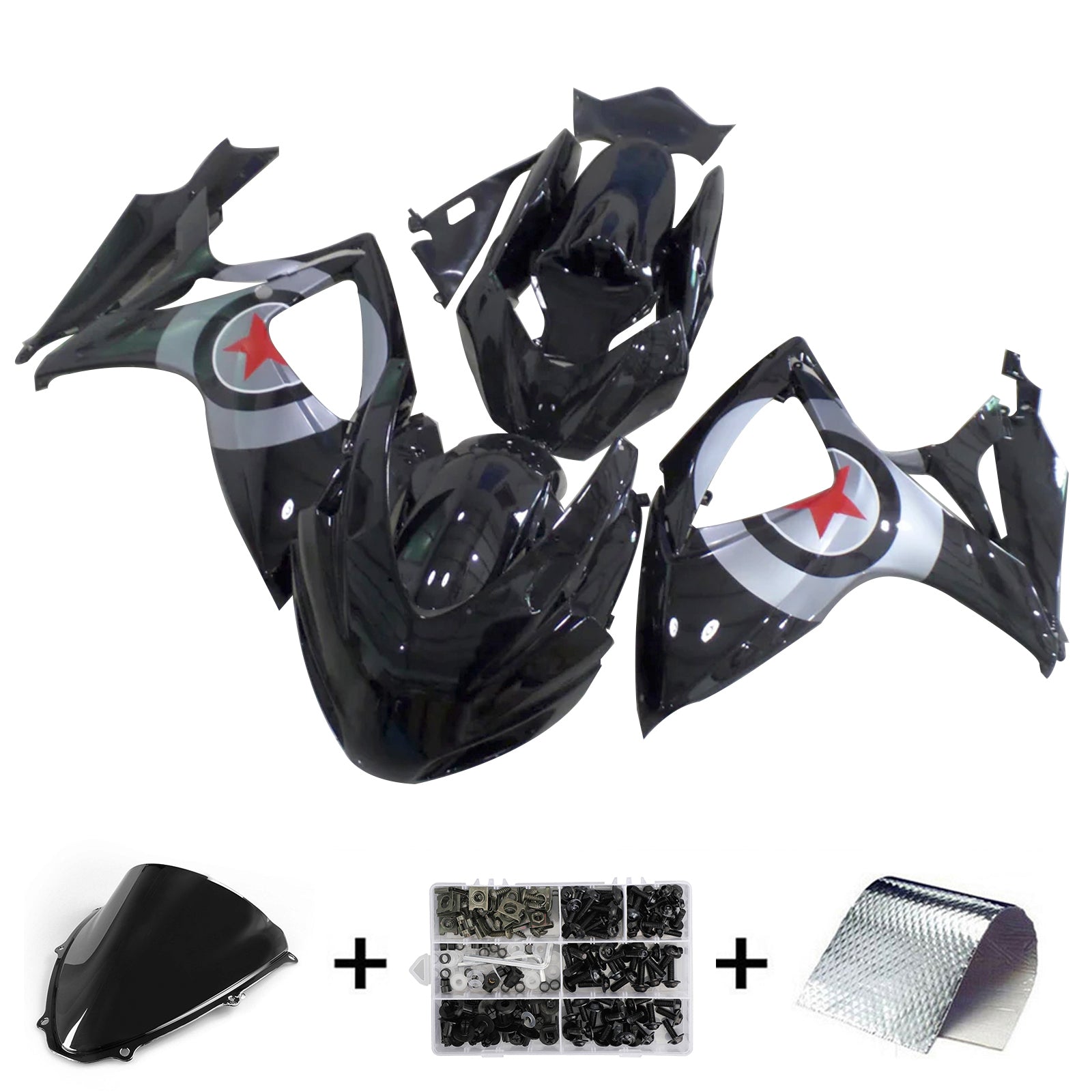 2006-2007 Suzuki GSXR 600/750 K6 Injection Fairing Kit Bodywork Plastic ABS