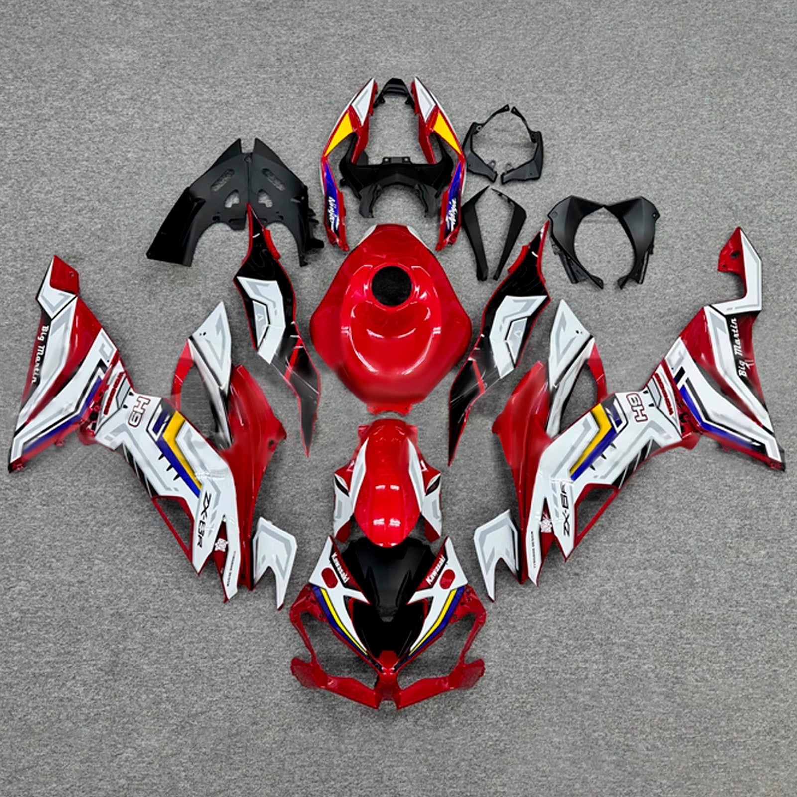 Injection Fairing Kit Bodywork Plastic ABS fit For Kawasaki ZX6R 2019-2023