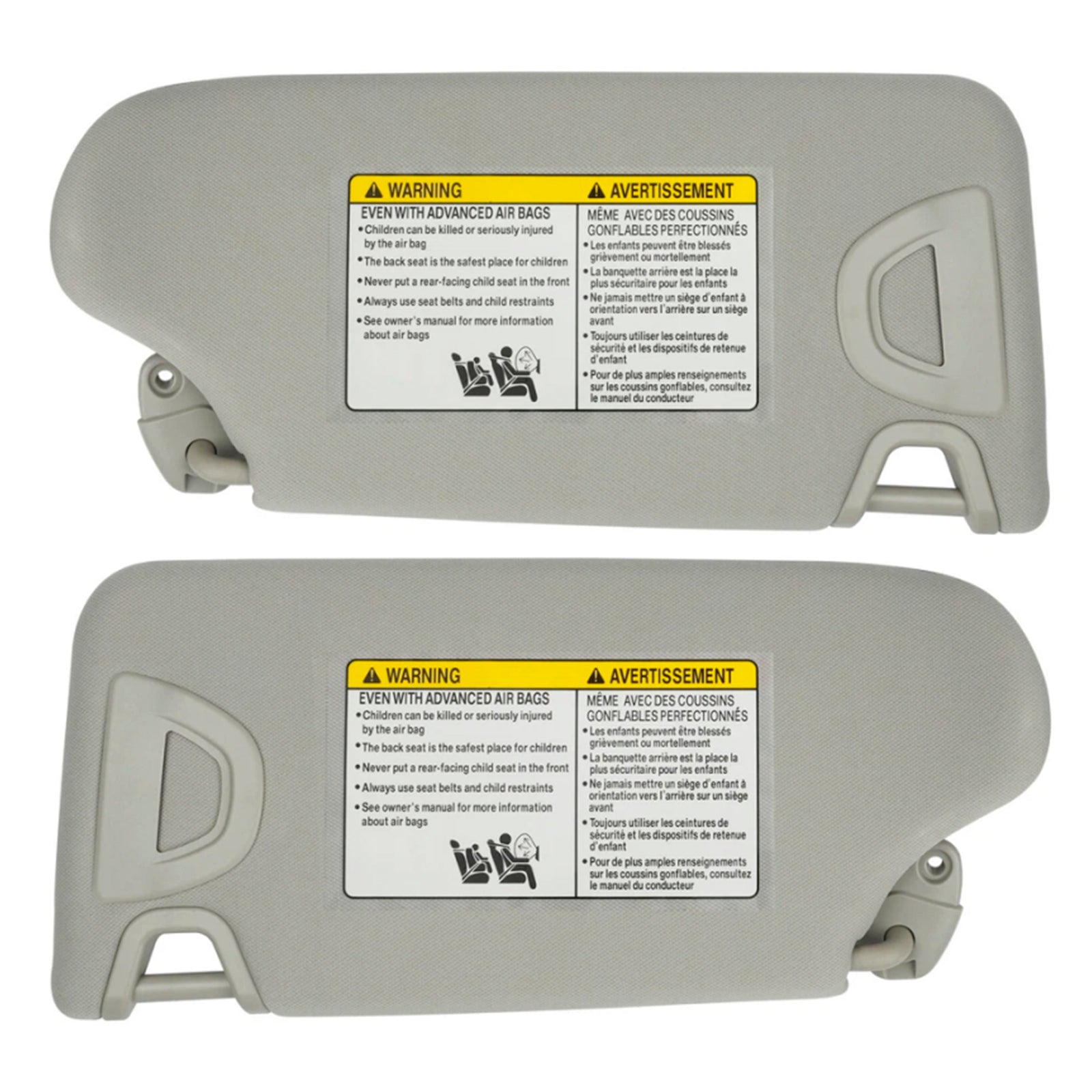 2 piezas de parasol gris izquierdo para Nissan Altima 2013-2018 & Derecha 96401-3TA2A 96400-3TA2A