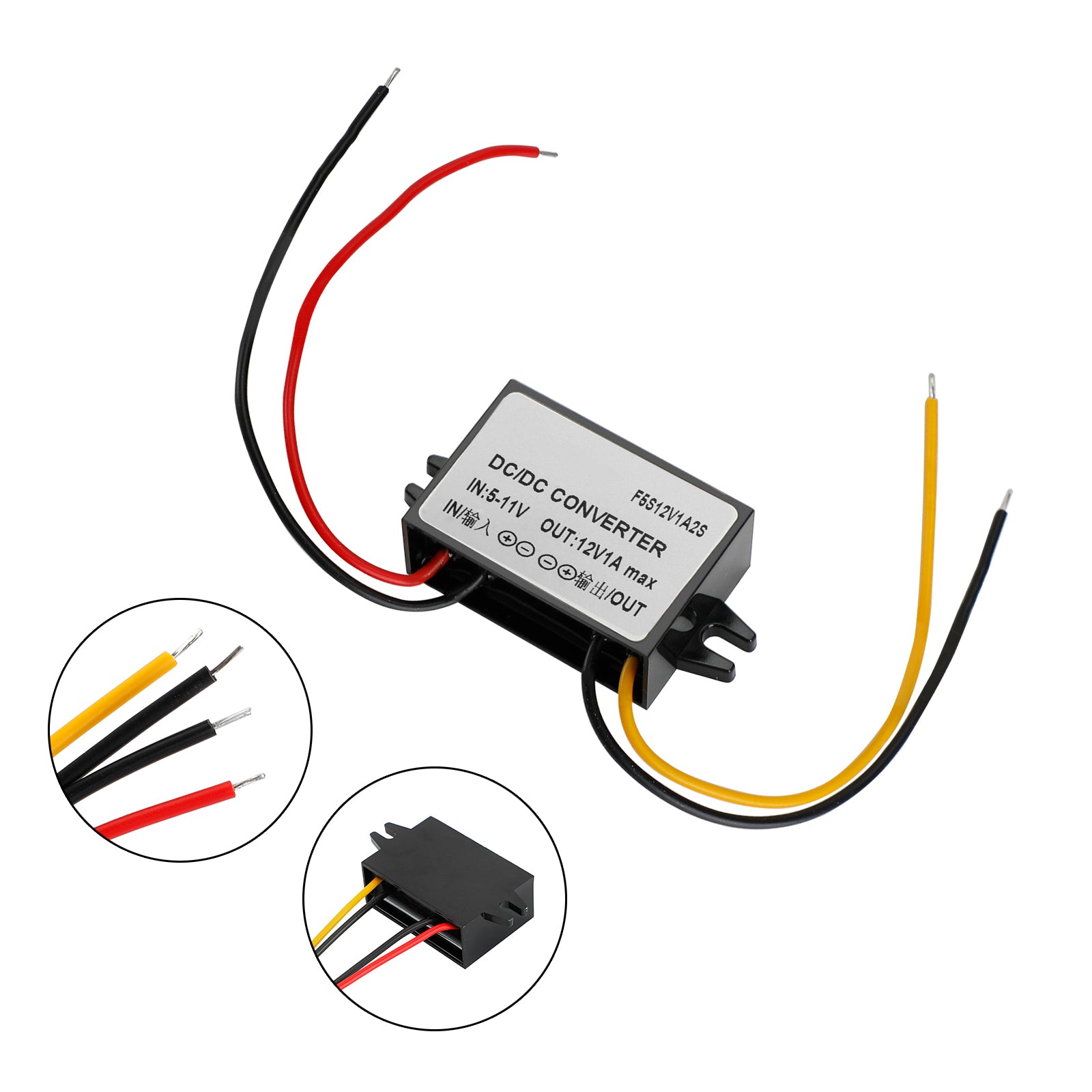 DC-DC 6V-12V 1A 12W Step Up Car Power Supply Converter Regulator Waterproof