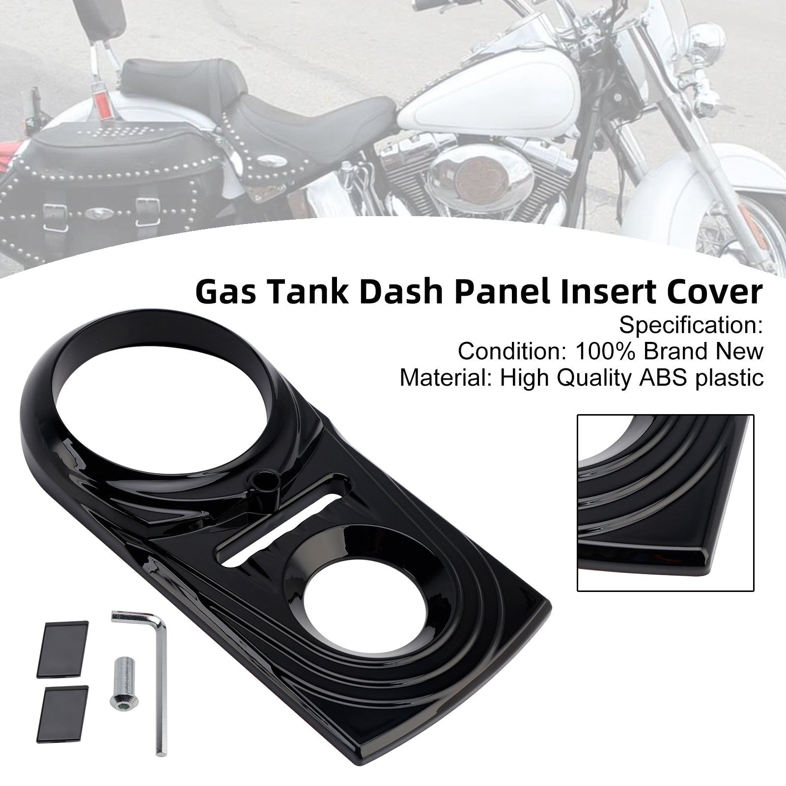 Gas Tank Dash Panel Insert Cover For Softail FLSTC FXST Street Glide