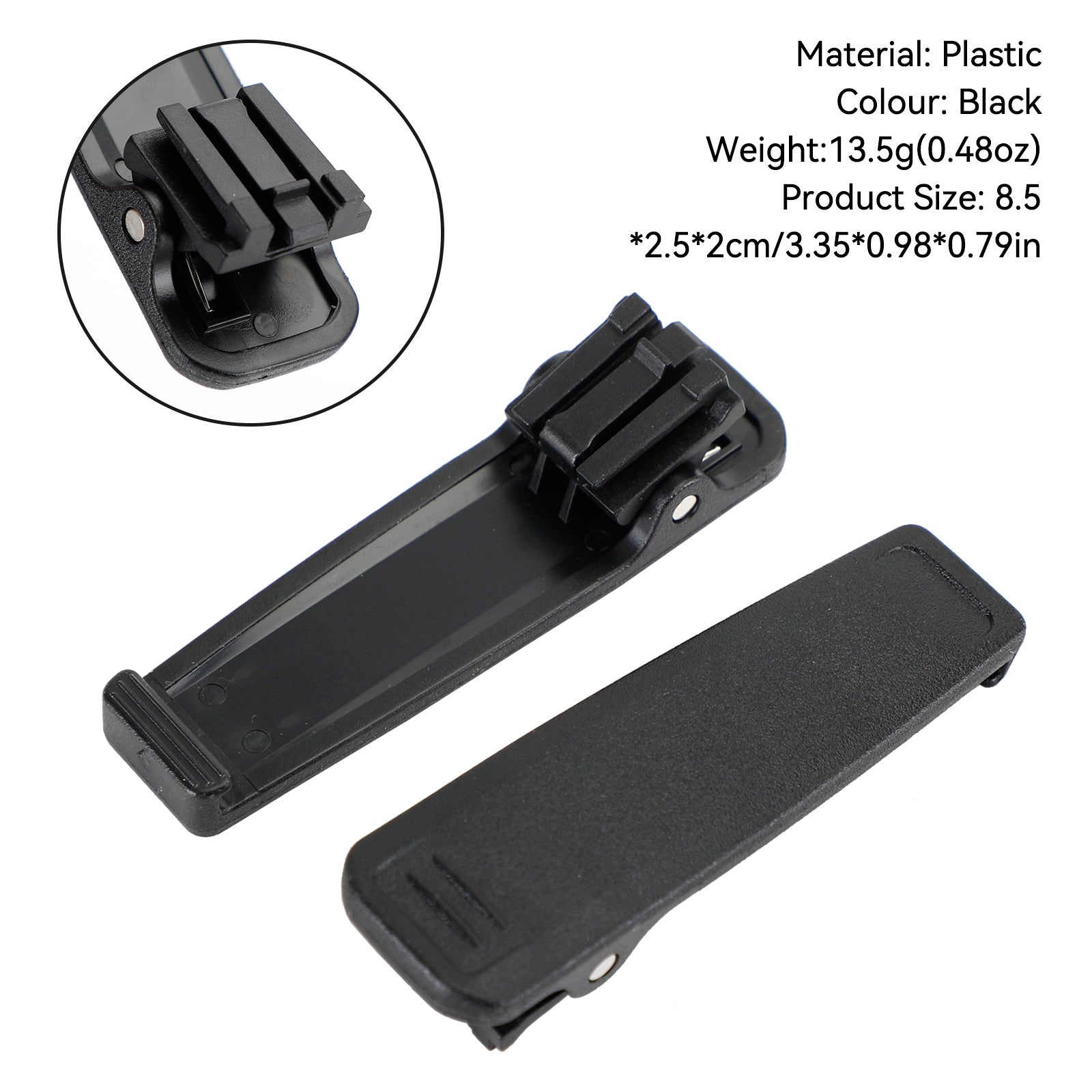 1X Back Pocket Clip Belt Clip Fit For ICOM IC-V88 IC-U88 IC-F1000 Walkie Talkie