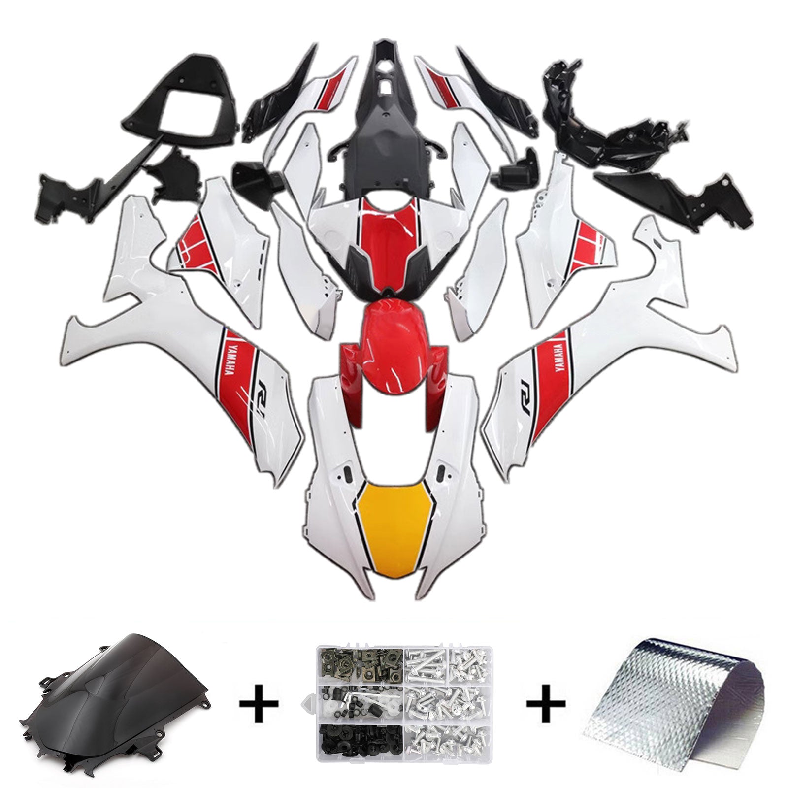 Kit de carénage d'injection Yamaha YZF-R1 2020-2024, carrosserie en plastique ABS