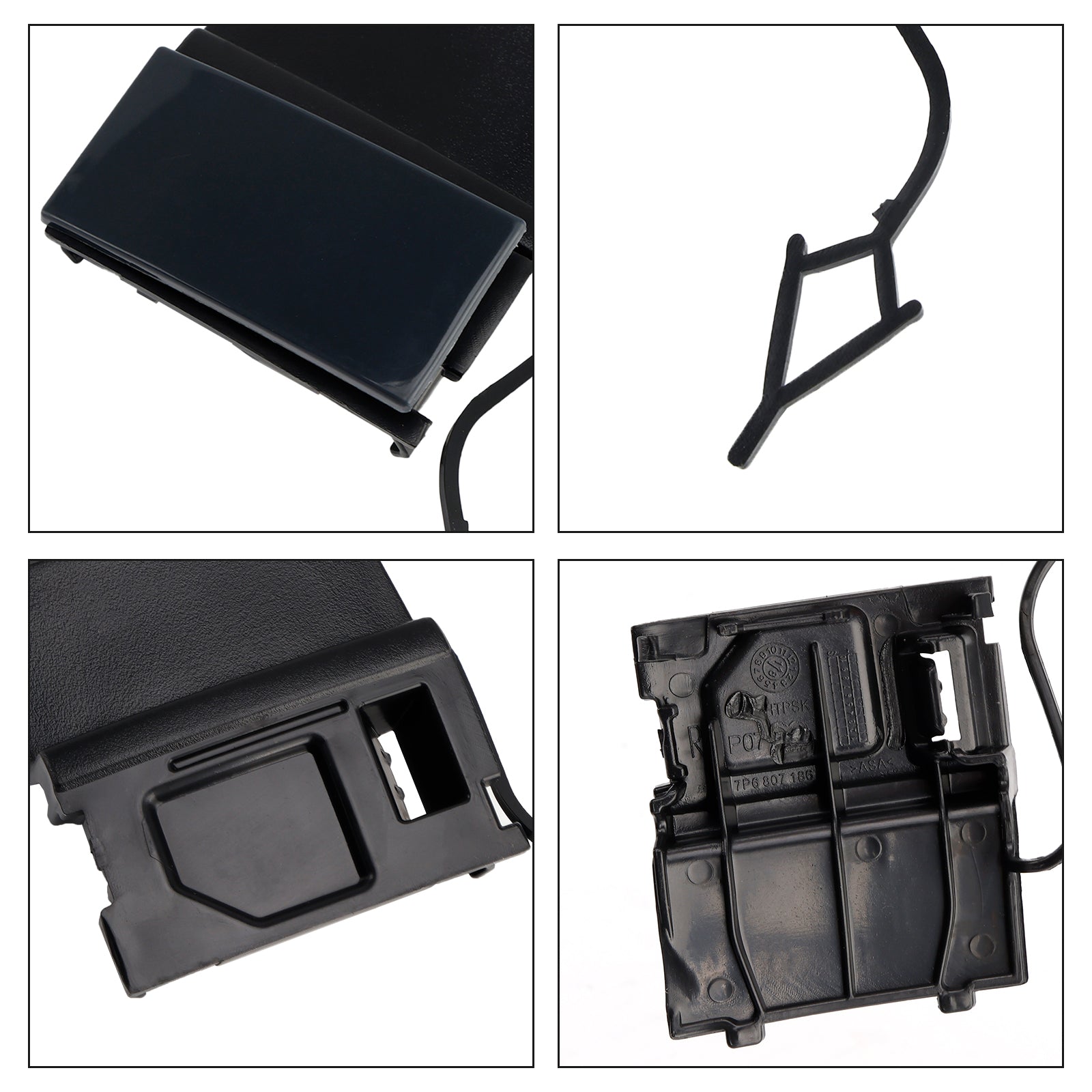 A Pair Car Front Bumper Tow Hook Eye Cover Cap For VW Touarge 2014 - 2018