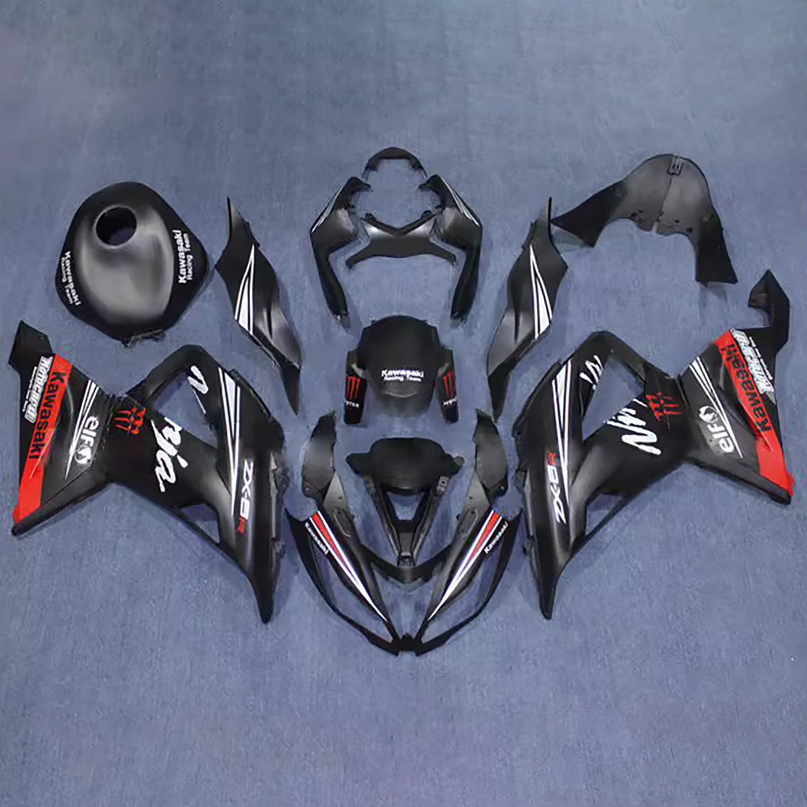 Kit carena iniezione carrozzeria in plastica ABS adatta per Kawasaki ZX6R 636 2013-2018
