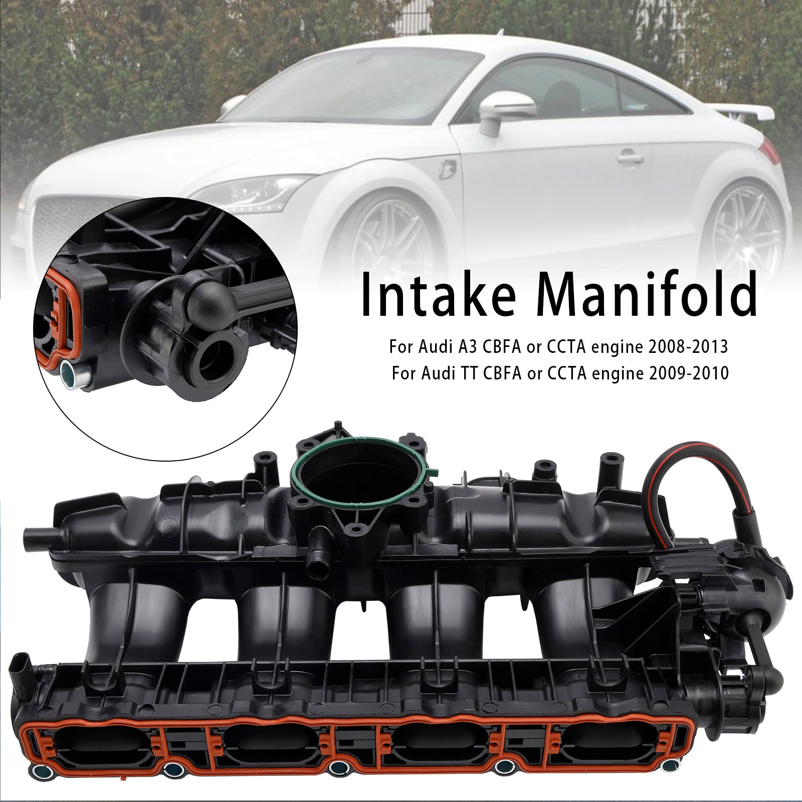 Air Inlet Intake Manifold 06J133201BD Fit VW Scirocco 137 2008-2016 Coupe 2.0