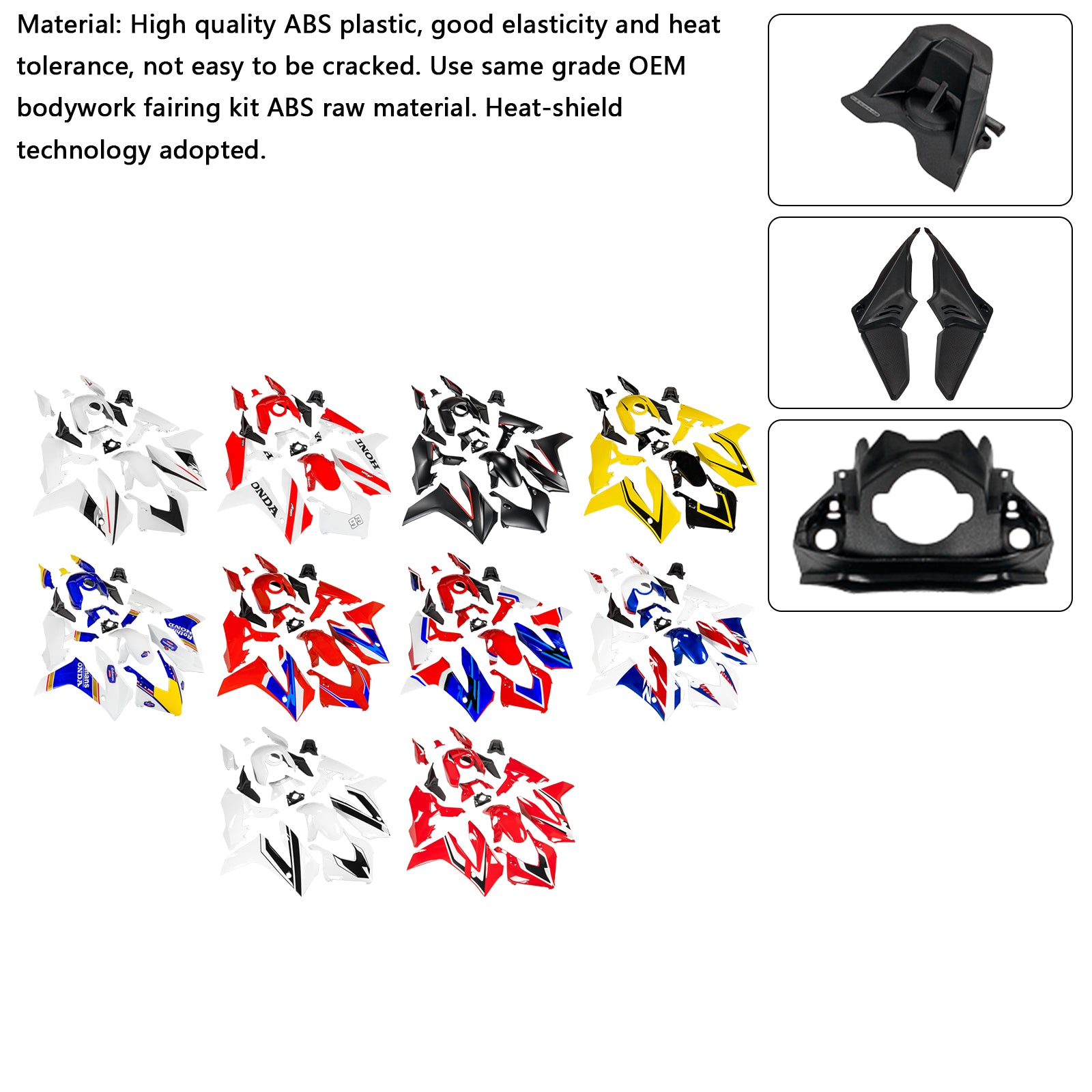 Kit de carenado de carrocería de plástico ABS de inyección para Honda CBR650R 2024-2025