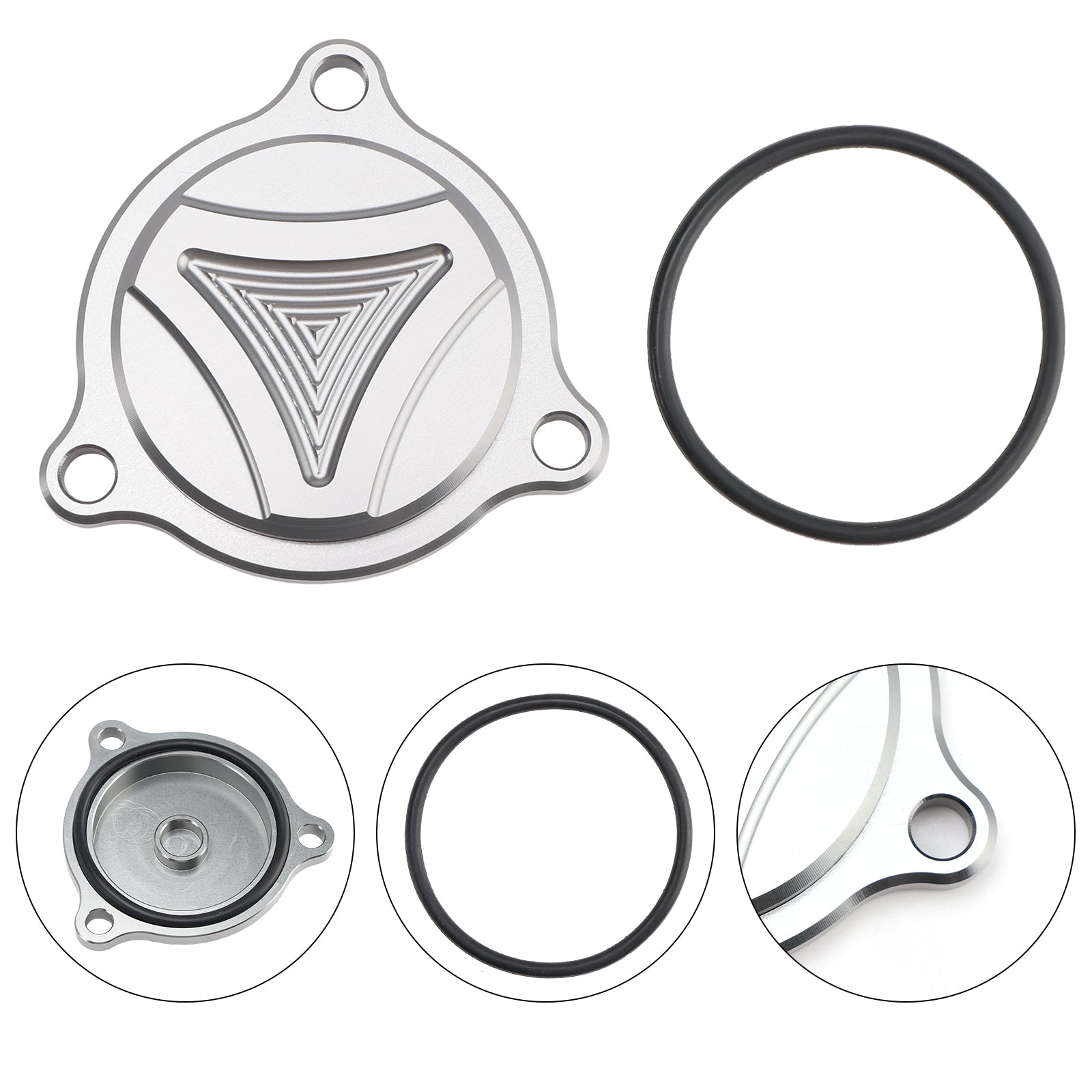 CNC OLIEFILTERDEKSEL GRIJS VOOR SUZUKI DRZ400 DRZ 400S DRZ 400SM DRZ400E 05-2025