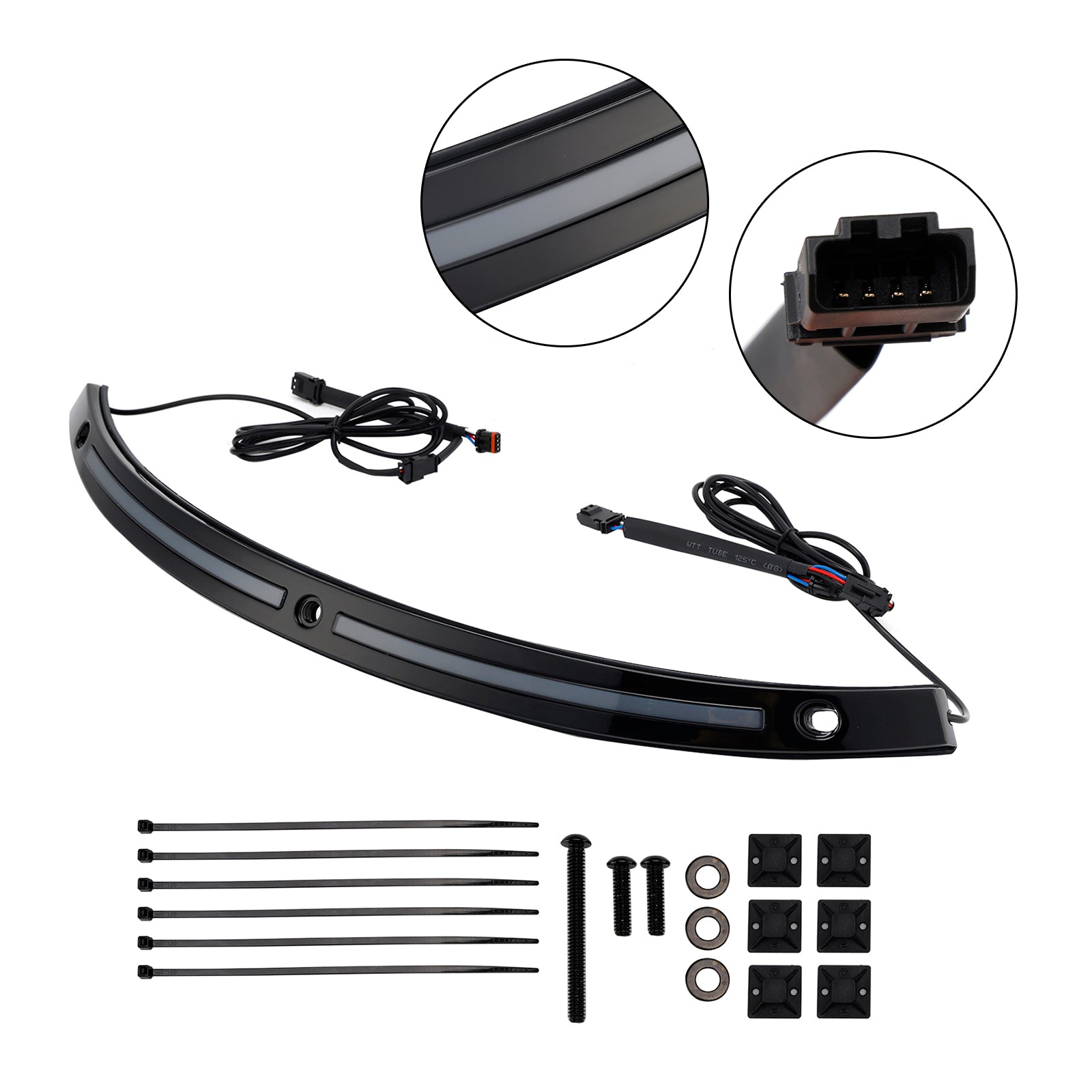 2014+Touring Electra Glide Street Glide Ultra Limited LED Running Turn Signal Light Windshield Trim