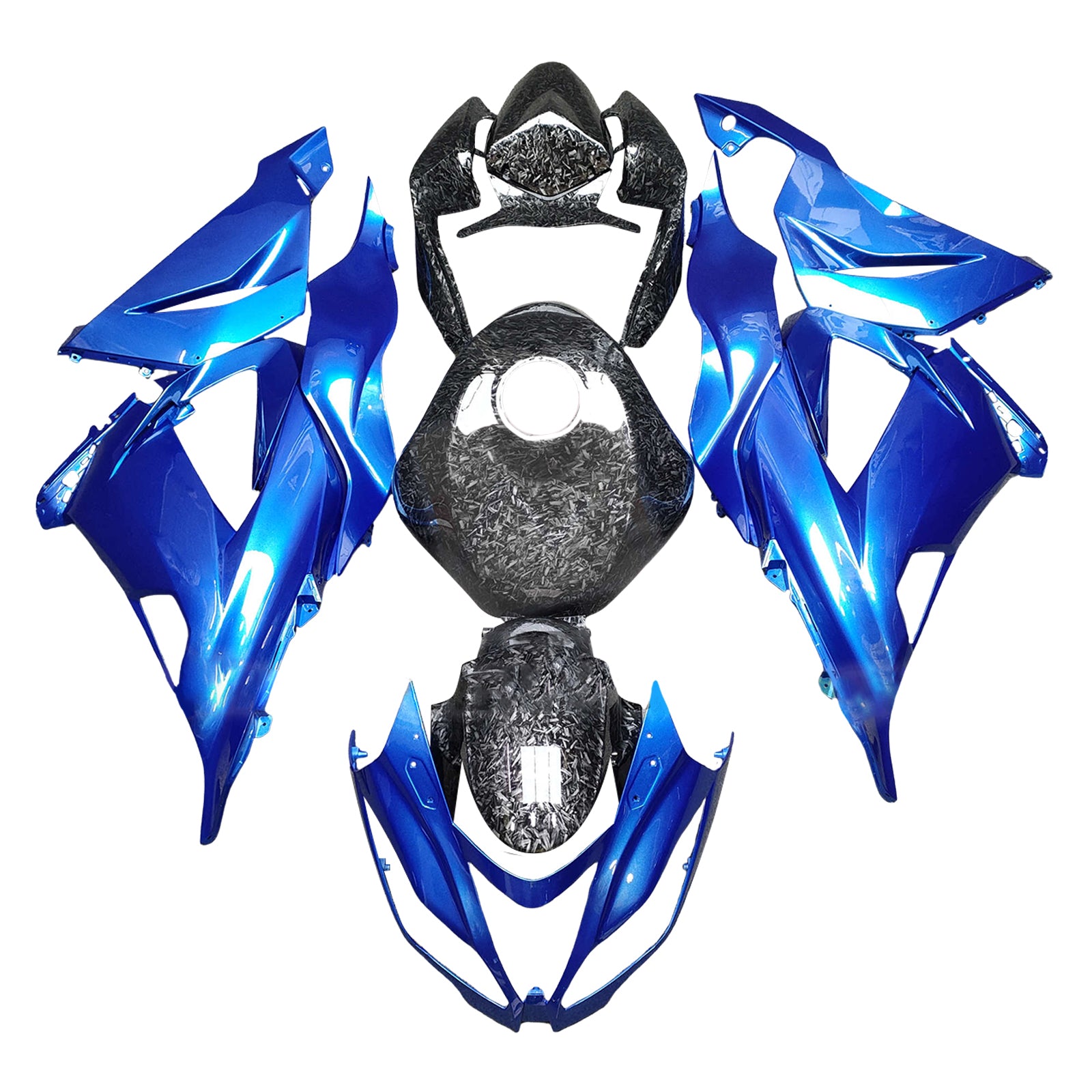 Injeksjon Fairing Kit Bodywork Plast Abs Fit for Kawasaki ZX6R 636 2013-2018