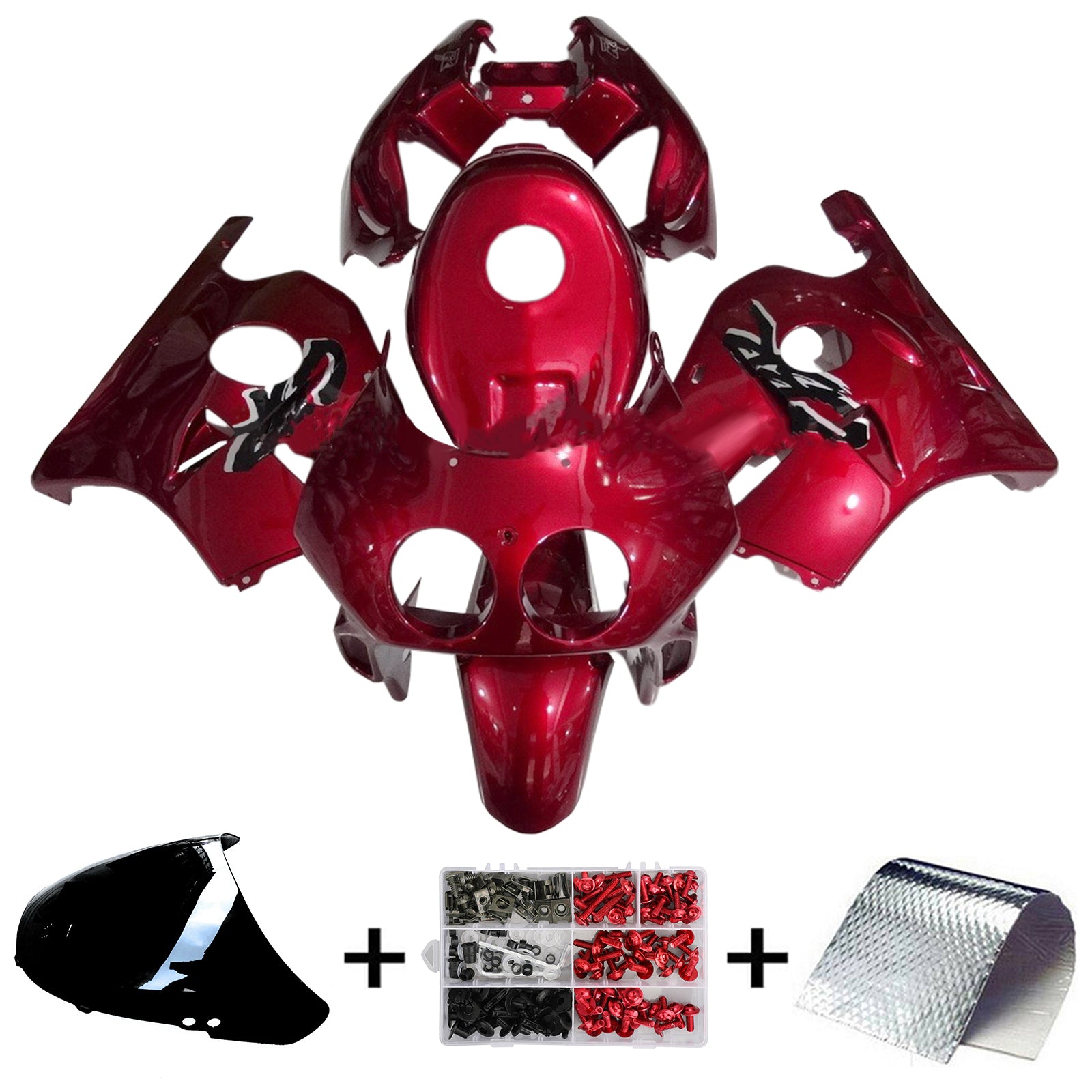 1990-1998 Honda CBR250RR MC22 Kit de carénage d'injection carrosserie plastique ABS