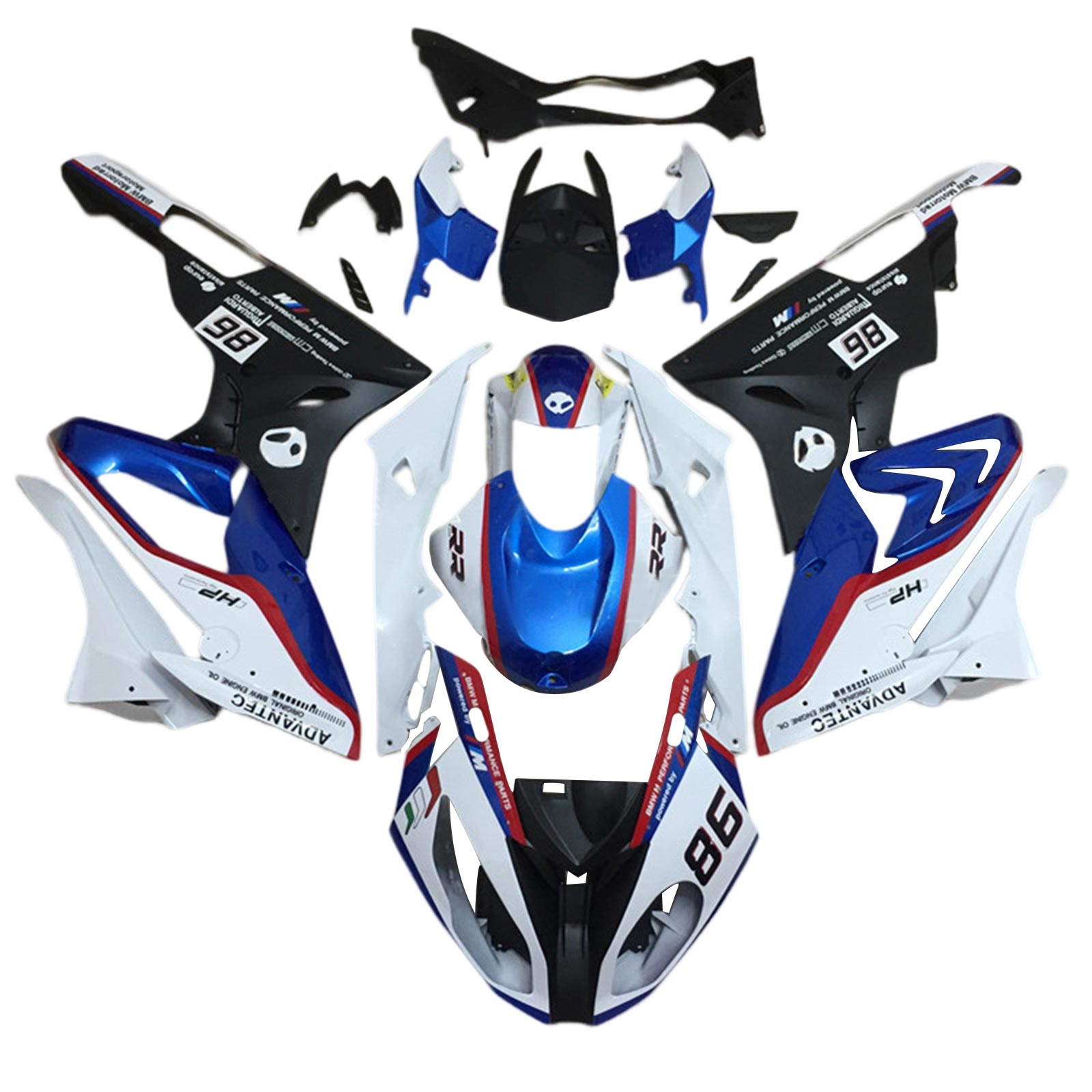 2017-2018 BMW S1000RR Kuipset Carrosserie Kunststof ABS