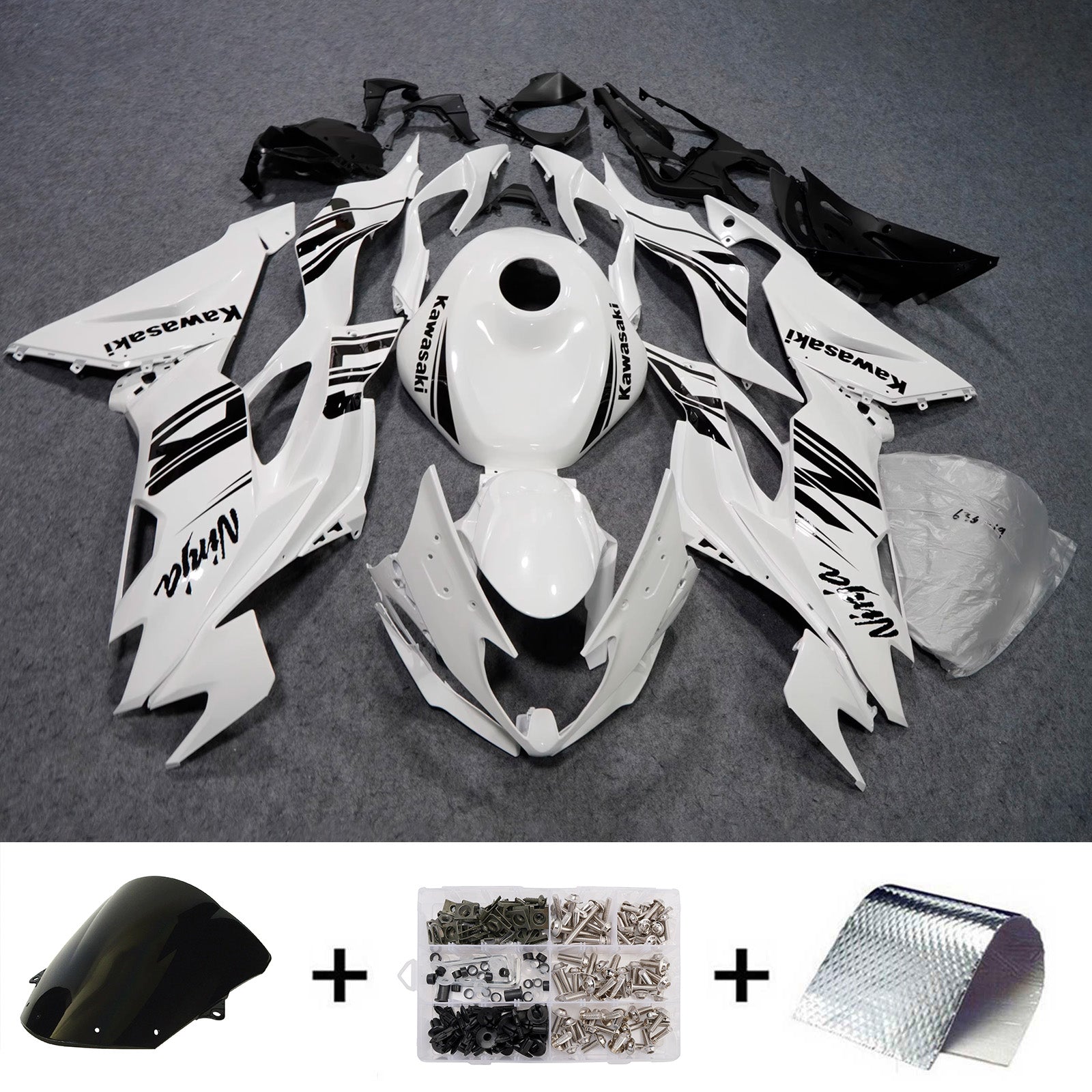 Injection Fairing Kit Bodywork Plastic ABS fit For Kawasaki ZX6R 2019-2023