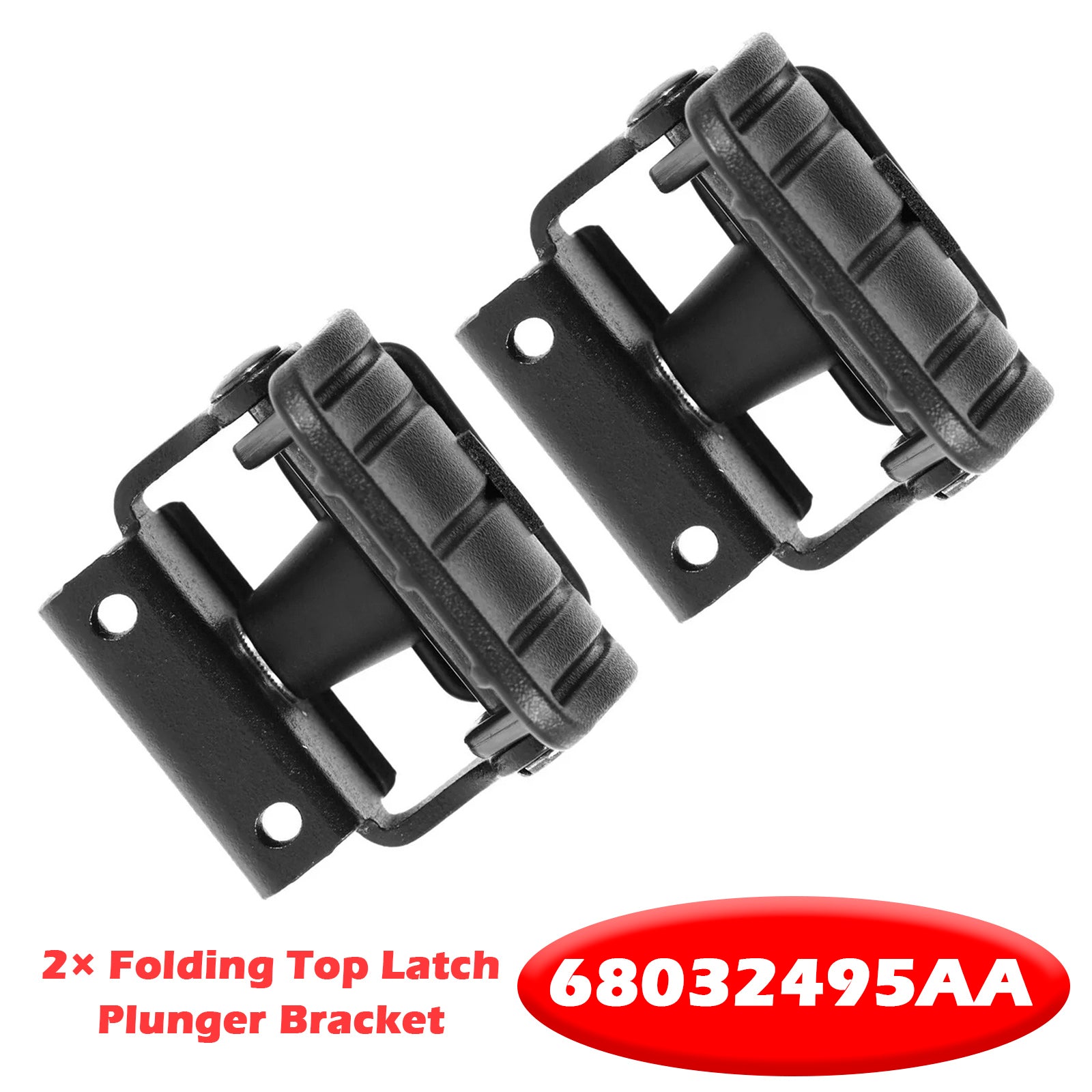 2× Opklapbare beugel met bovenste grendelplunjer 68032495AA voor Jeep Wrangler 2007-2018
