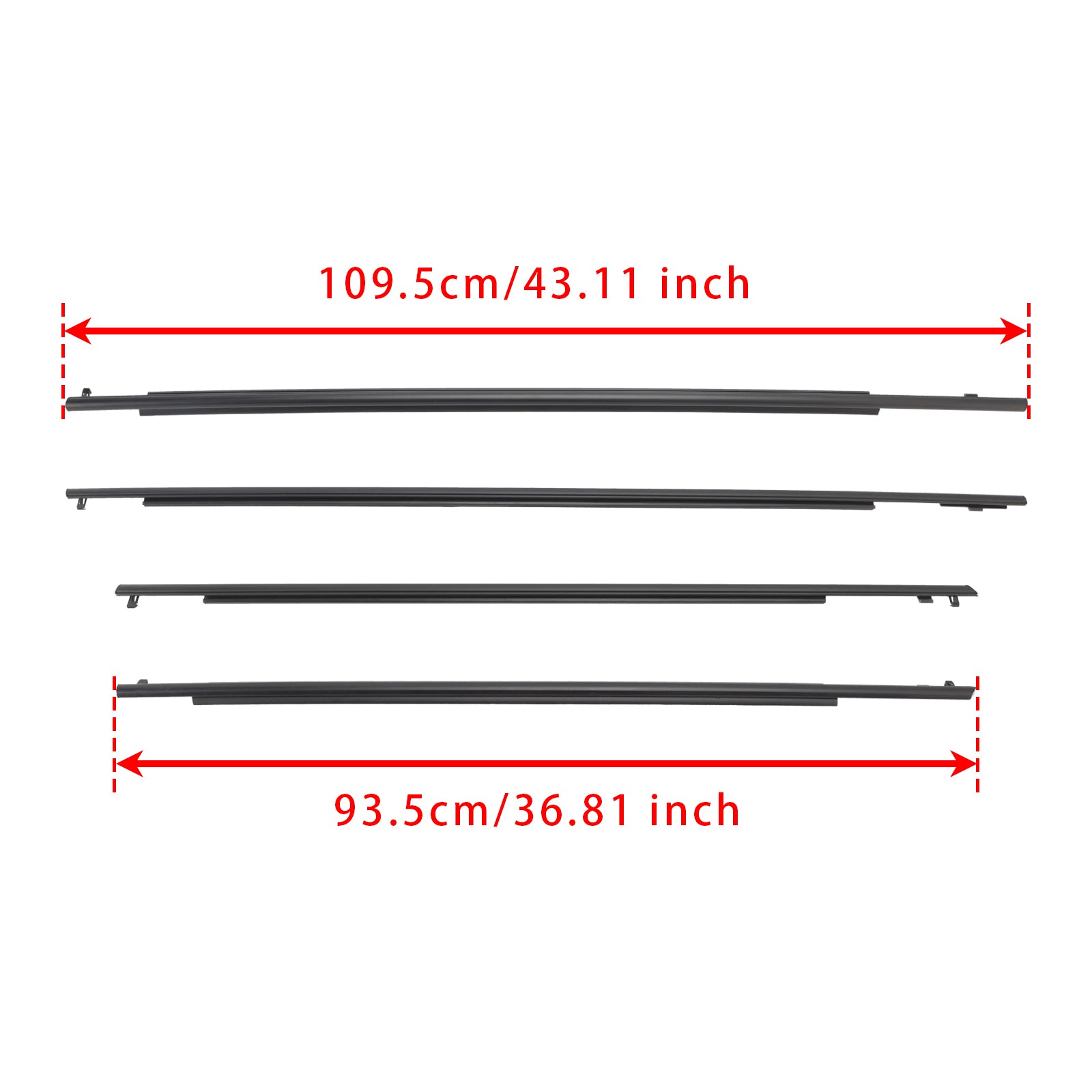 2010-2015 Toyota Prius 4st Dörrglasbälte yttre gjutning Weatherstrip