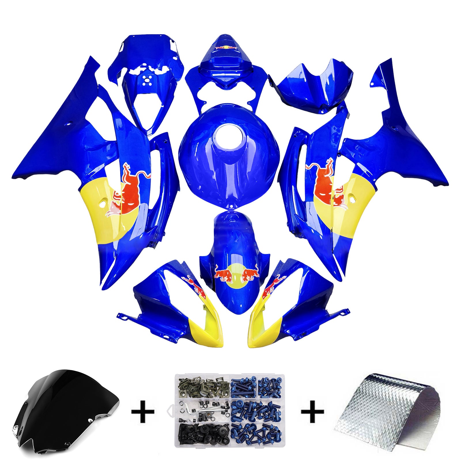 Kit de carénage d'injection carrosserie plastique ABS pour Yamaha YZFR6 YZF-R6 2008-2016